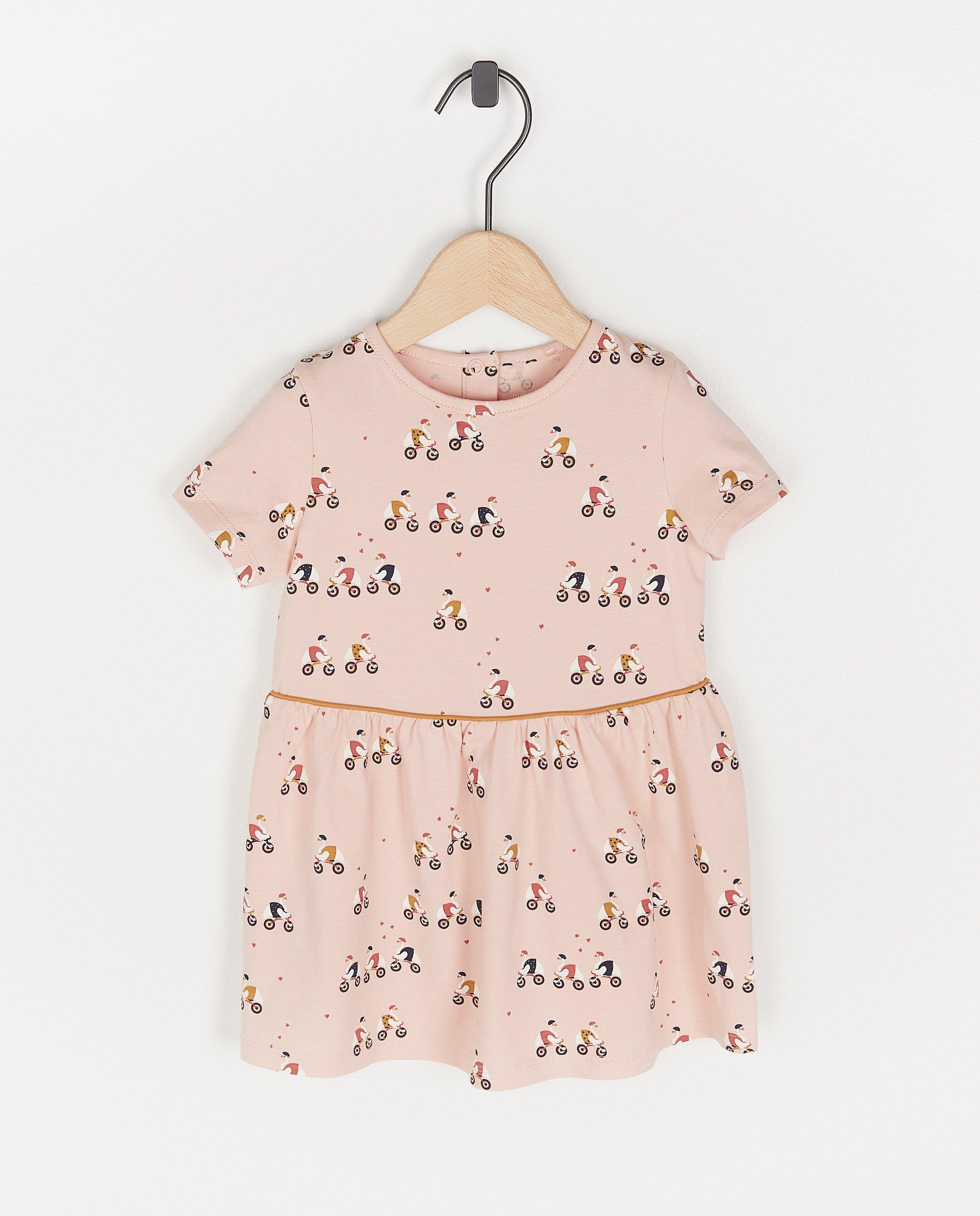 Robe en coton bio à imprimé - rose - Cuddles and Smiles