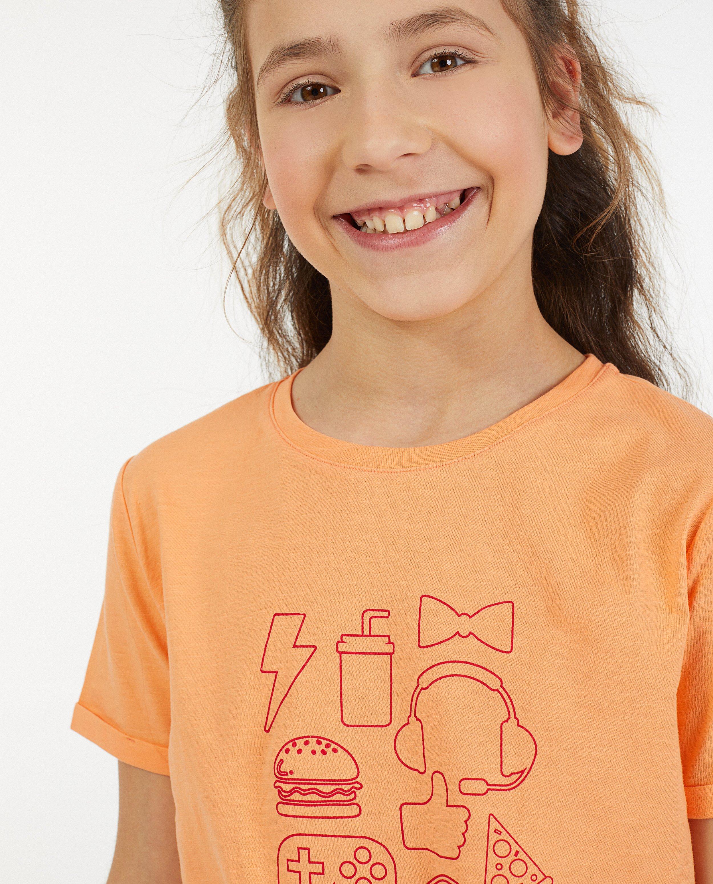 T-shirts - T-shirt orange avec imprimé Dylan Haegens
