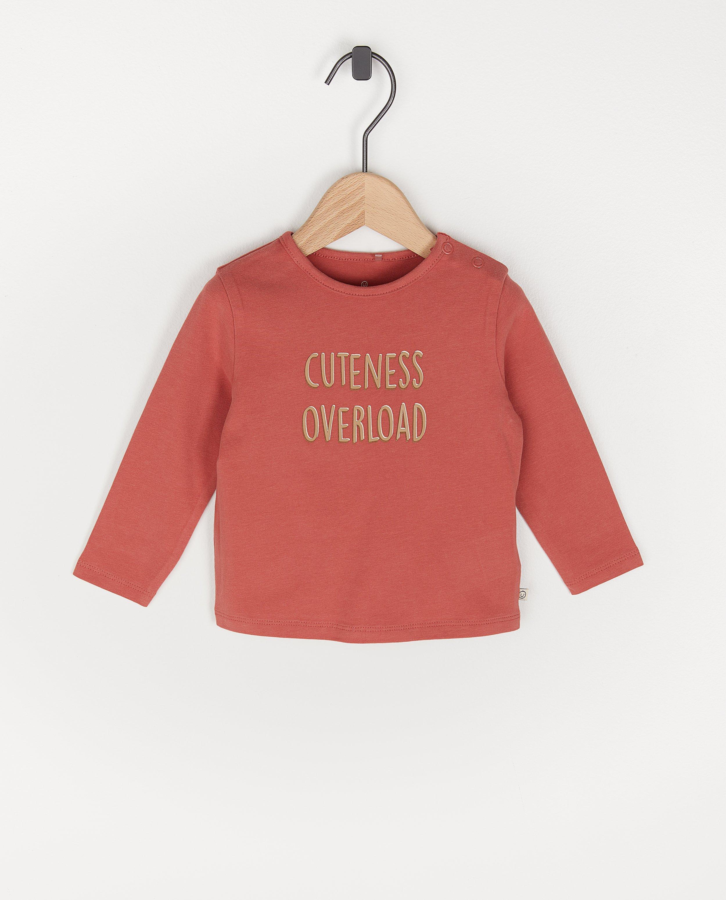 Biokatoenen longsleeve met opschrift - stretch - Cuddles and Smiles