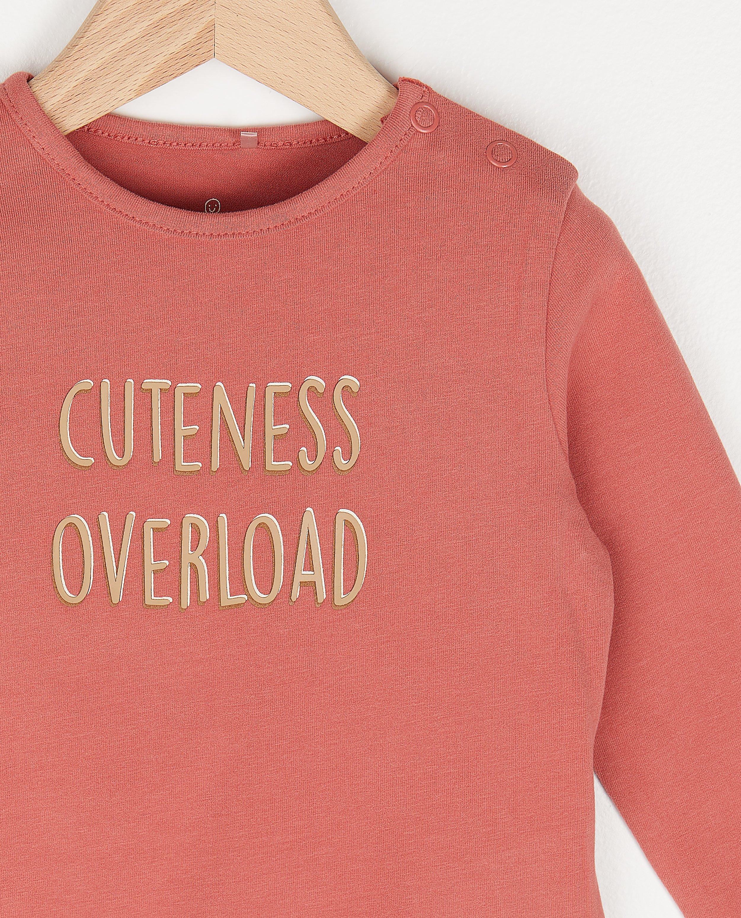 T-shirts - Biokatoenen longsleeve met opschrift