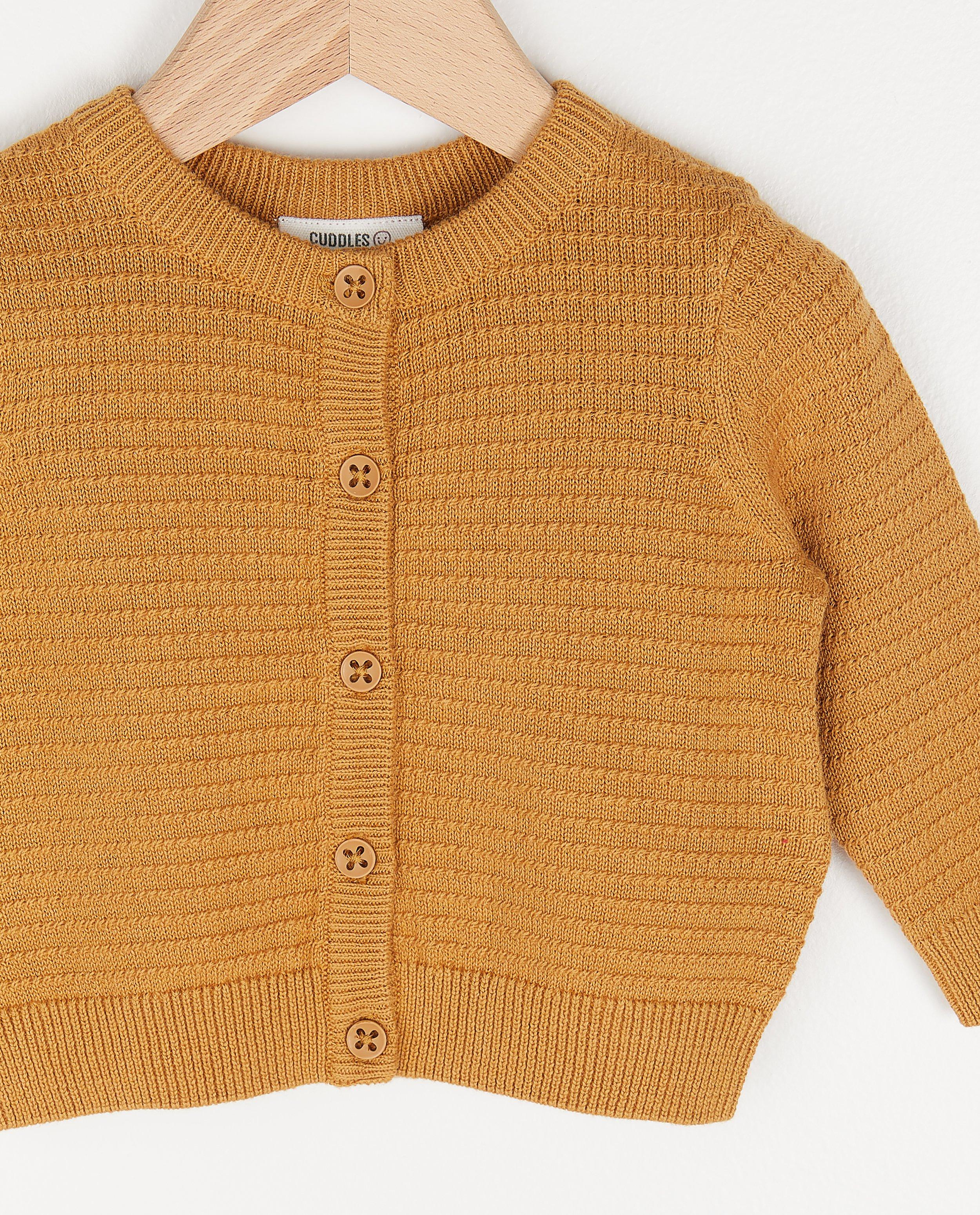 Cardigans - Cardigan en coton bio camel