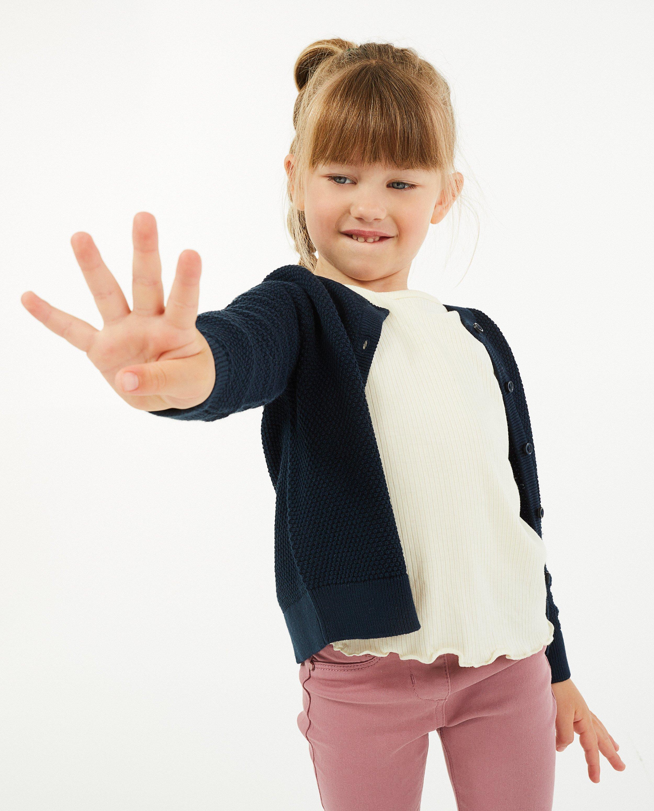 Cardigan - Bruine cardigan met patroon BESTies