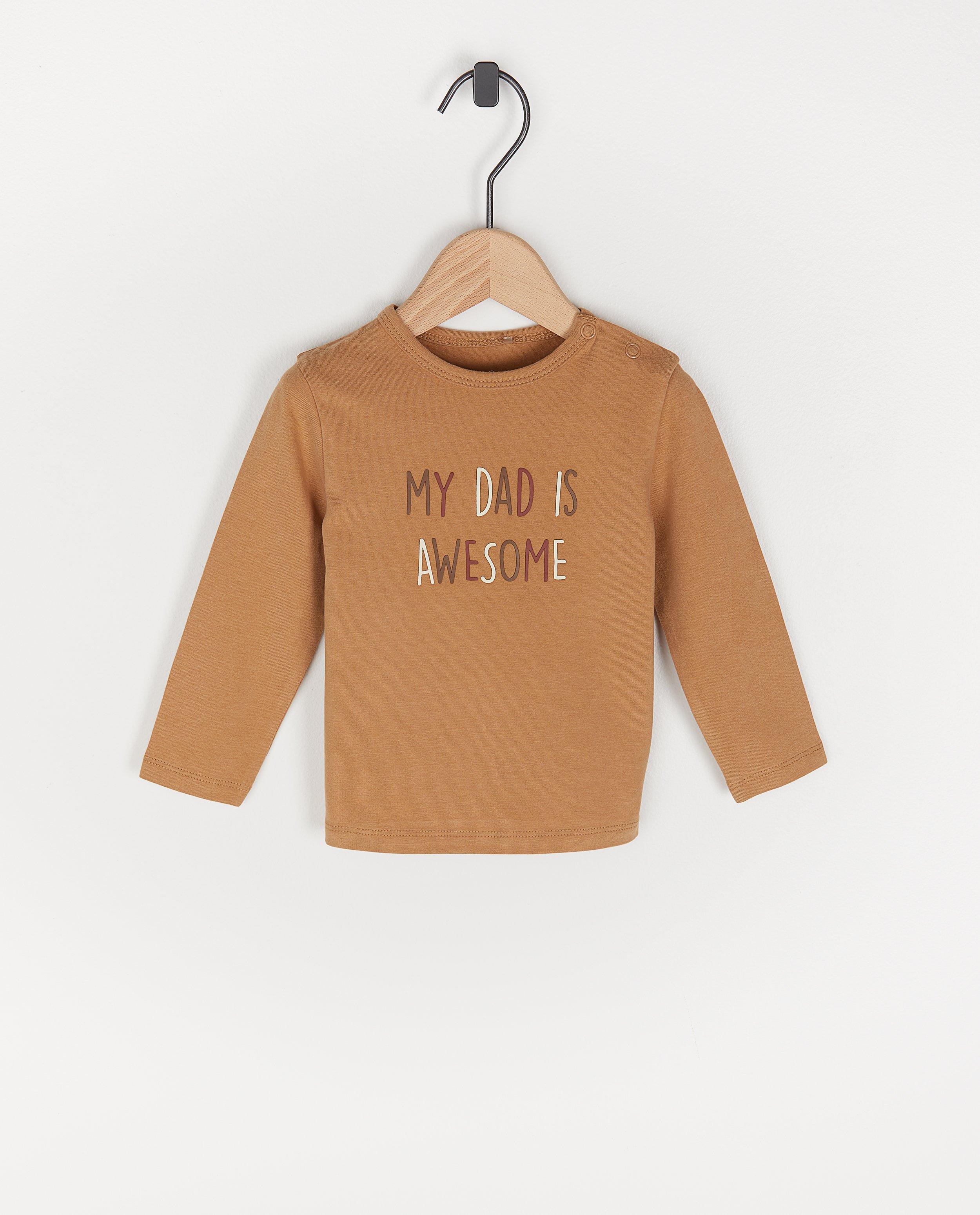 T-shirt à manches longues en coton bio avec une inscription - avec du stretch - Cuddles and Smiles