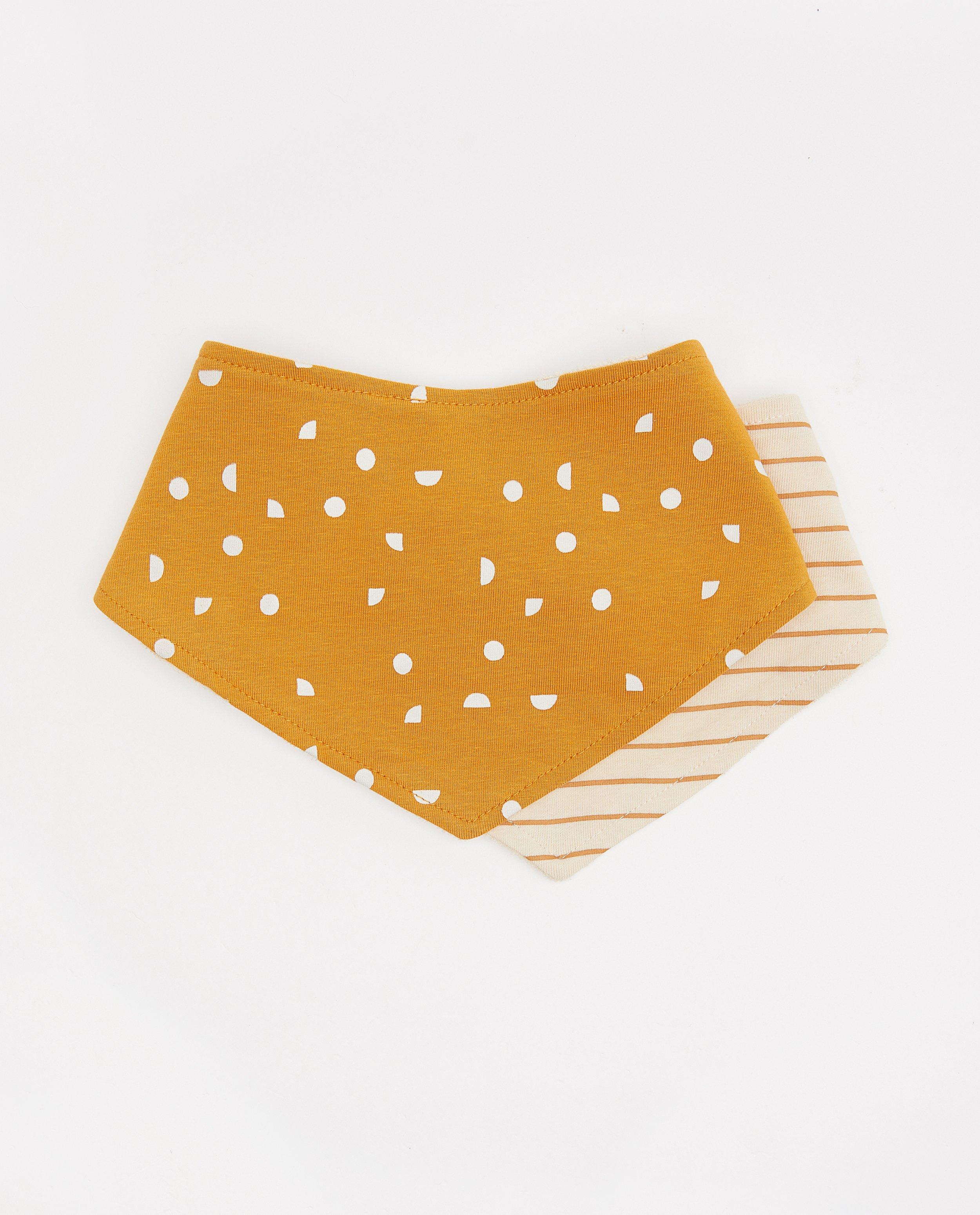 Set van 2 spuugdoekjes - geel en beige - Cuddles and Smiles