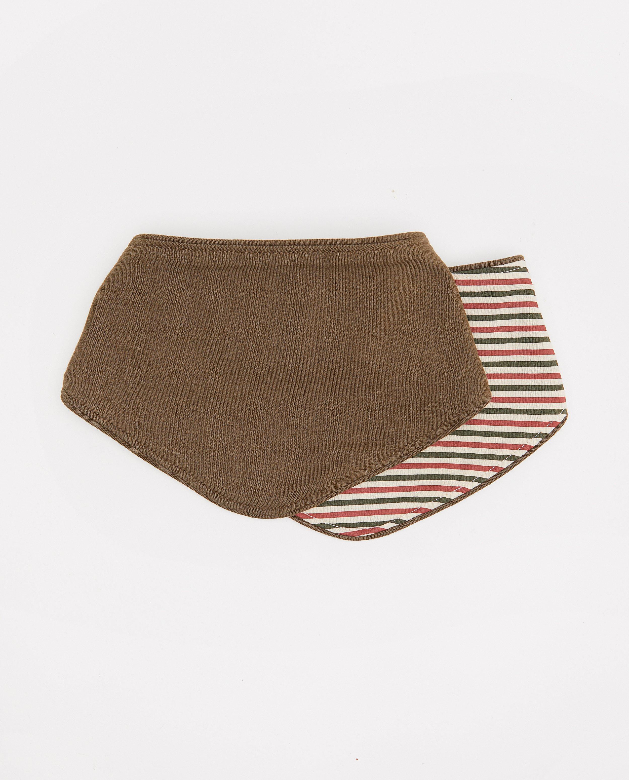 Lot de 2 bavoirs - rayures et vert - Cuddles and Smiles