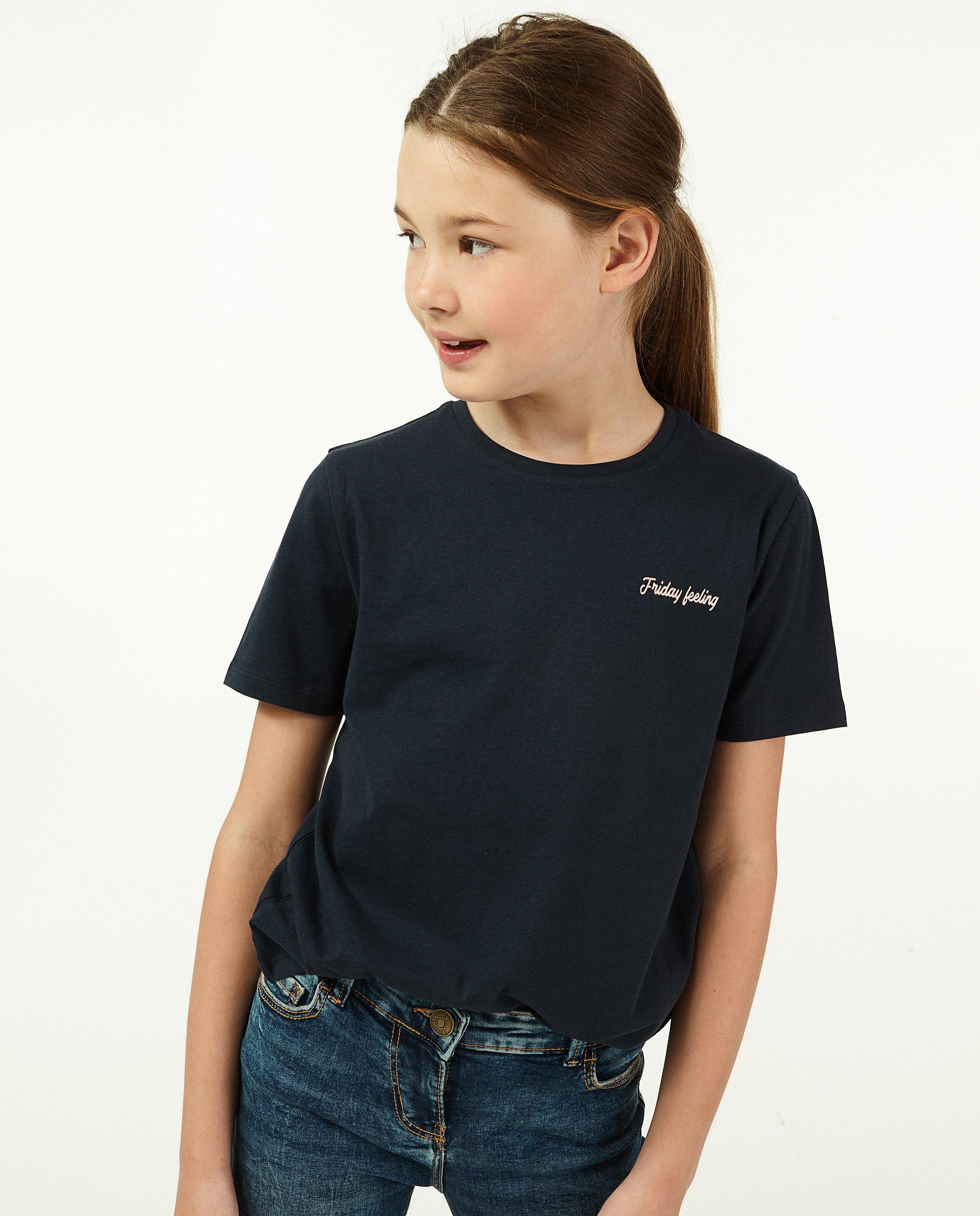 T-shirts - Wit T-shirt met glitter BESTies