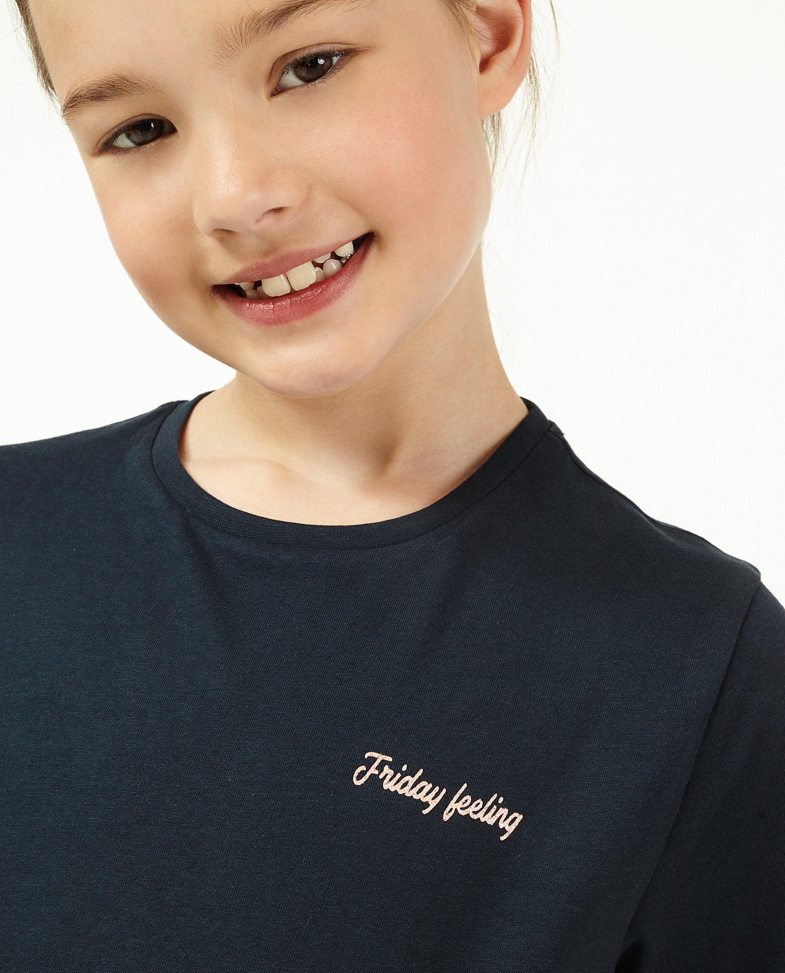 T-shirts - Wit T-shirt met glitter BESTies