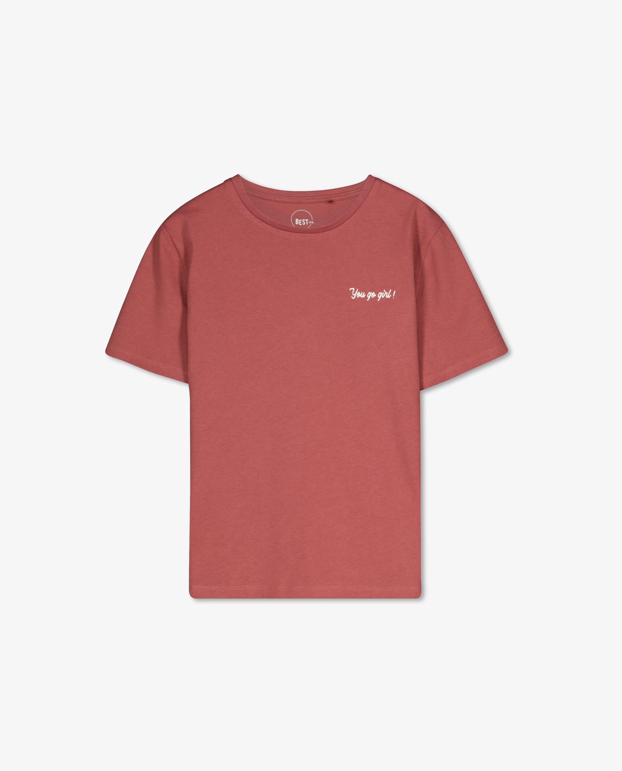 T-shirts - Wit T-shirt met glitter BESTies