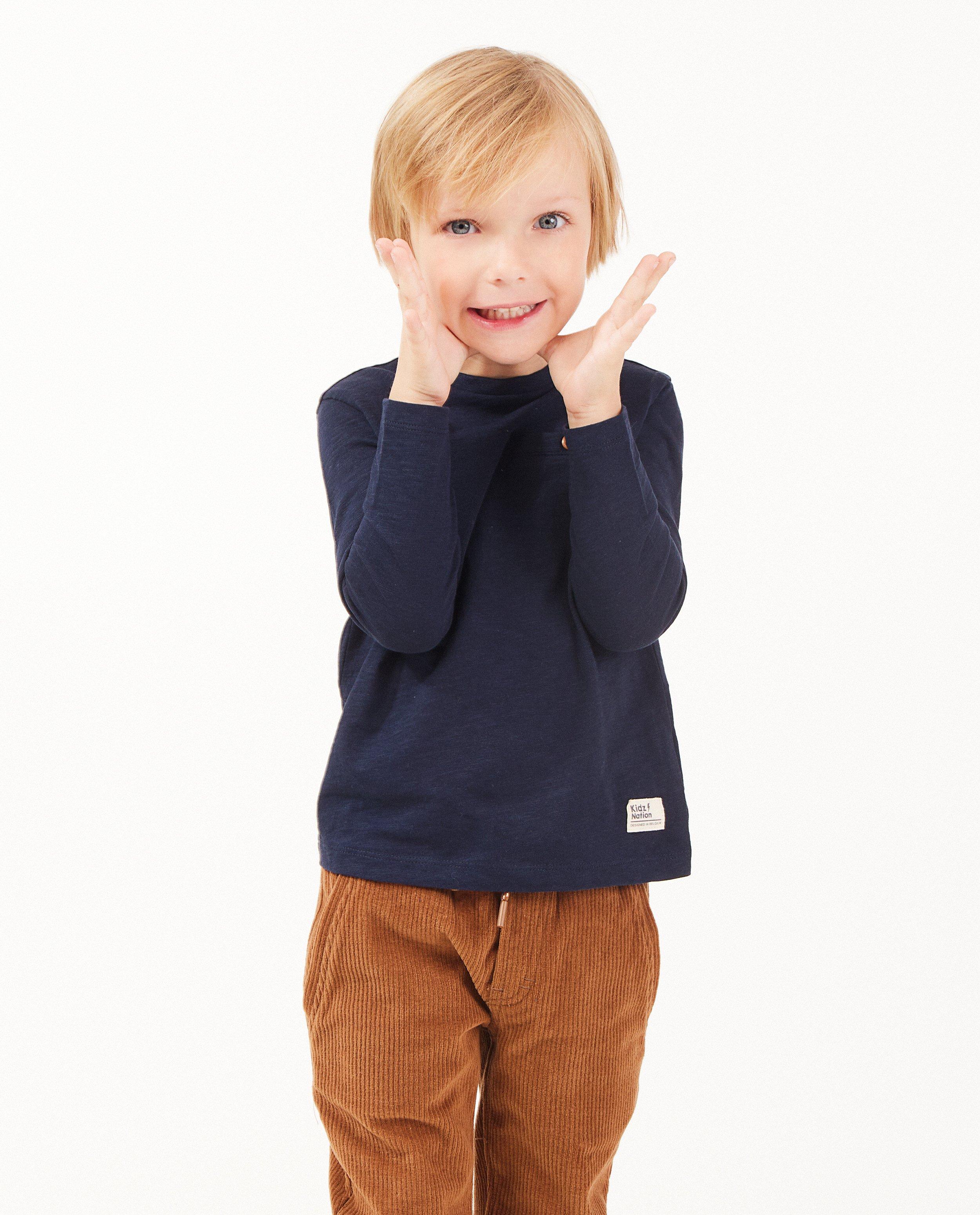 T-shirts - Biokatoenen longsleeve, 2-7 jaar