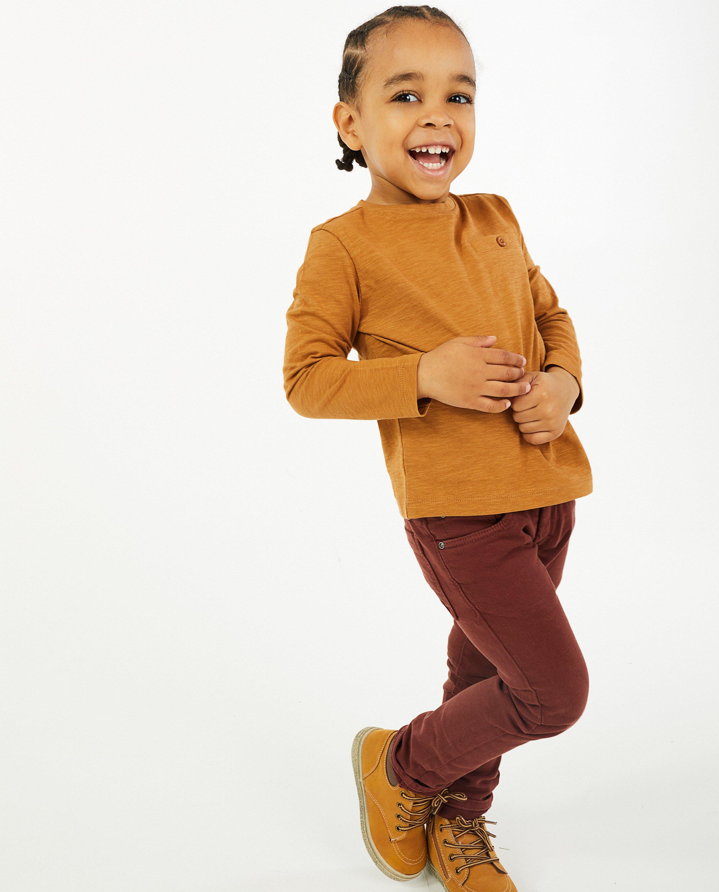 Biokatoenen longsleeve, 2-7 jaar - stretch - Kidz Nation
