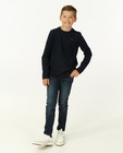 T-shirt à manches longues en coton bio, 7-14 ans - avec une petite poche de poitrine - Fish & Chips