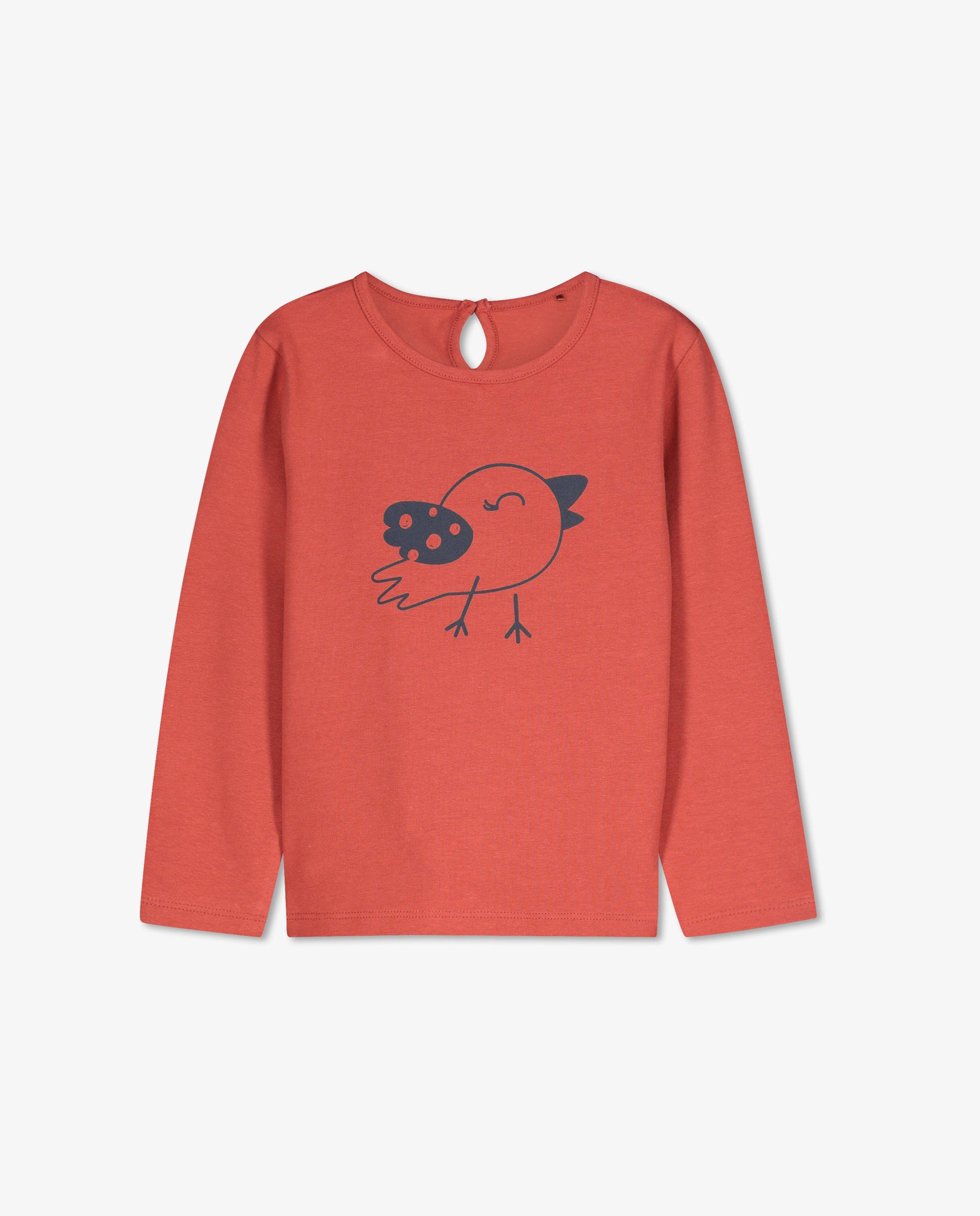 T-shirts - Crème longsleeve met print BESTies
