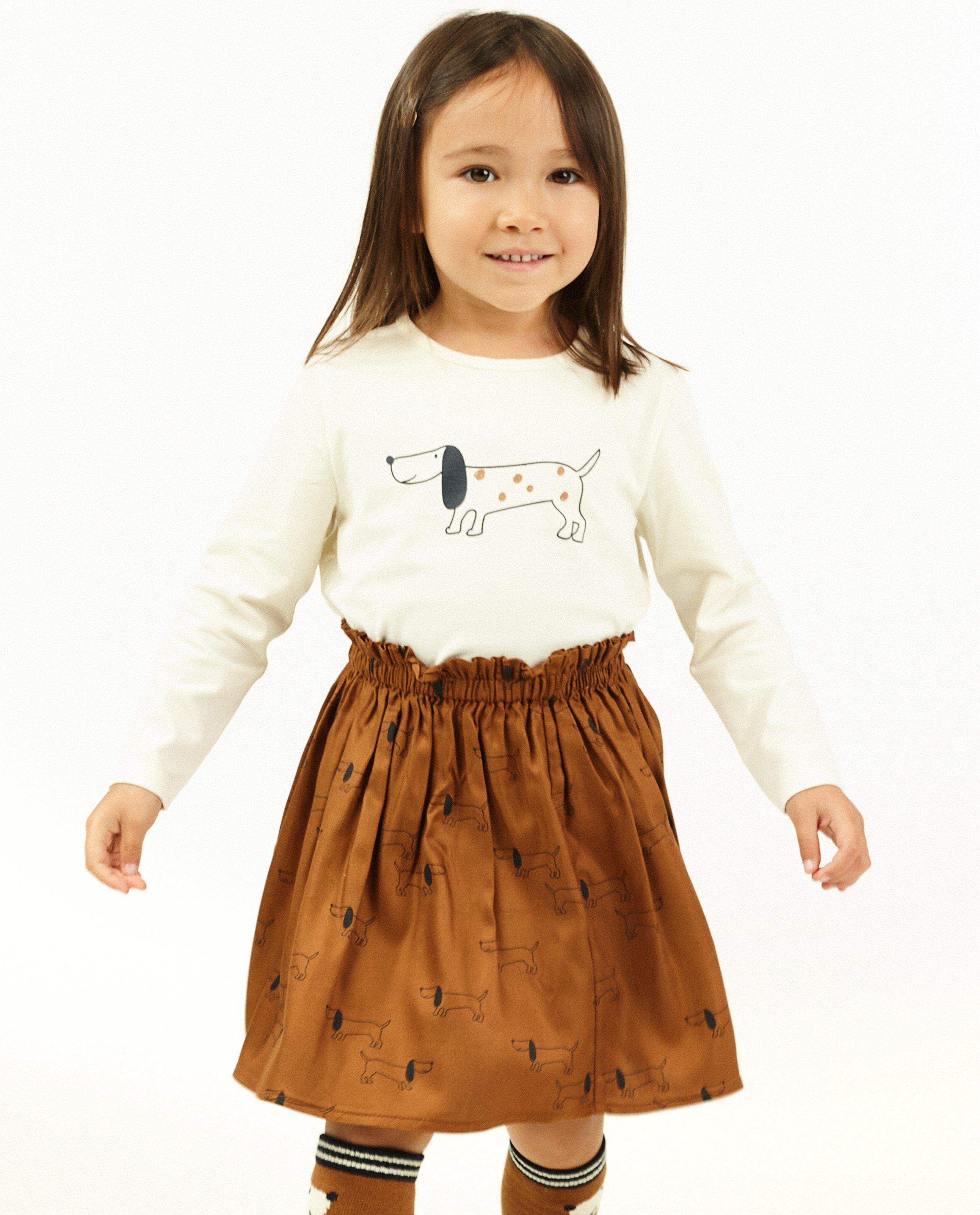 T-shirts - Crème longsleeve met print BESTies