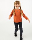 T-shirt orange à manches longues en coton bio - null - Milla Star