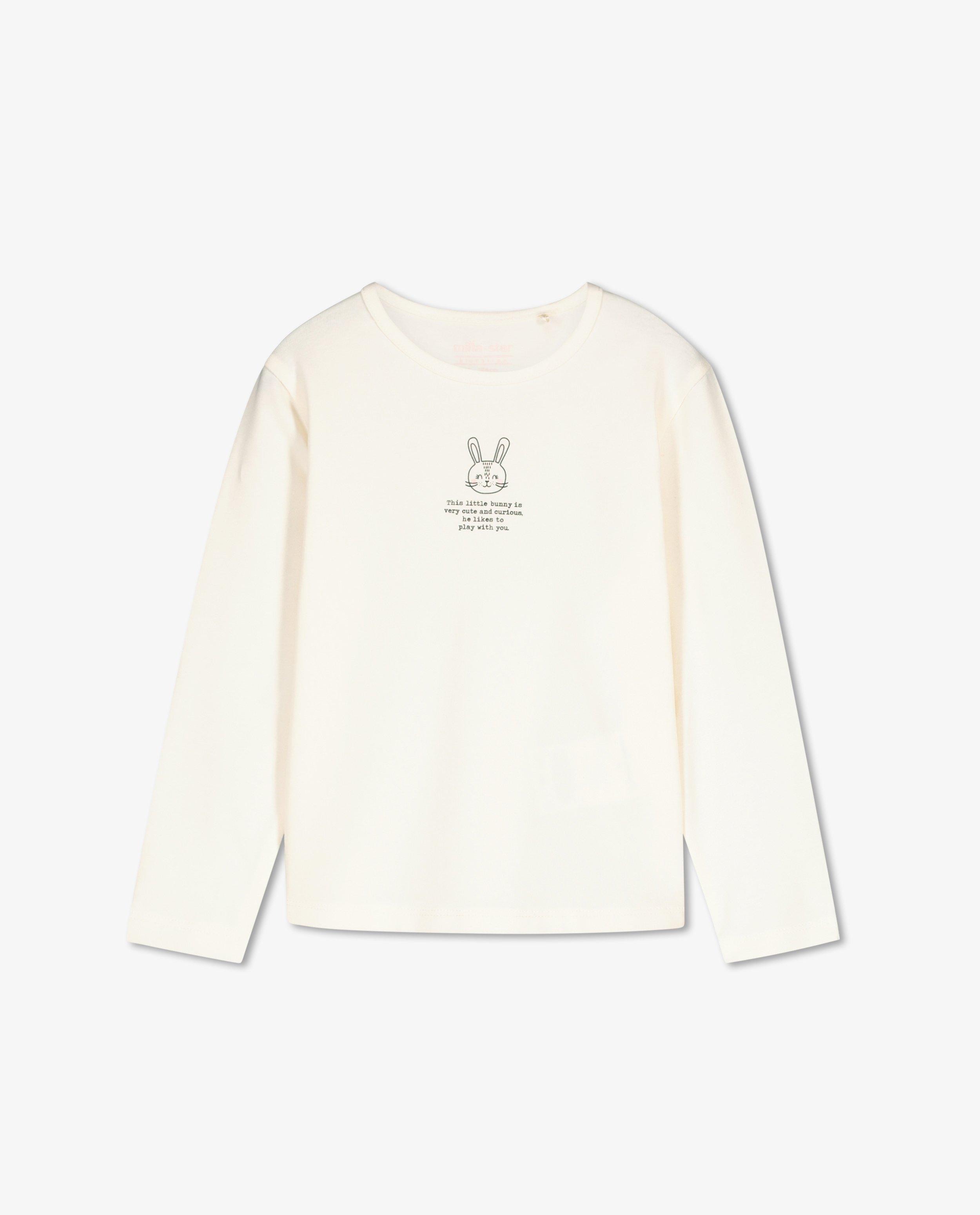 T-shirts - Biokatoenen longsleeve in wit