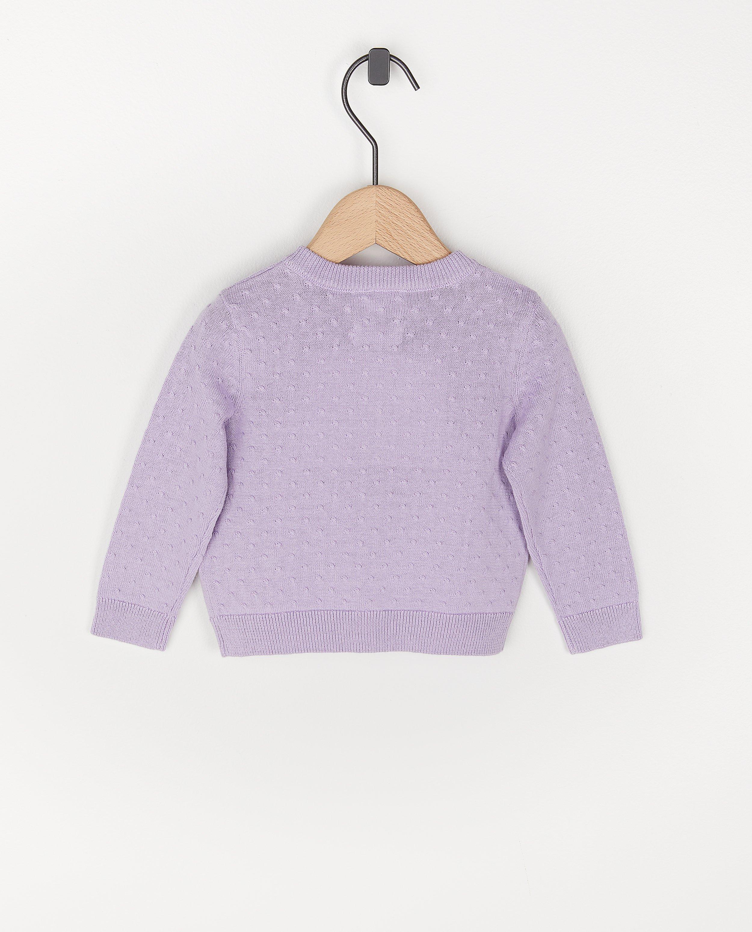 Cardigans - Cardigan en coton bio lilas
