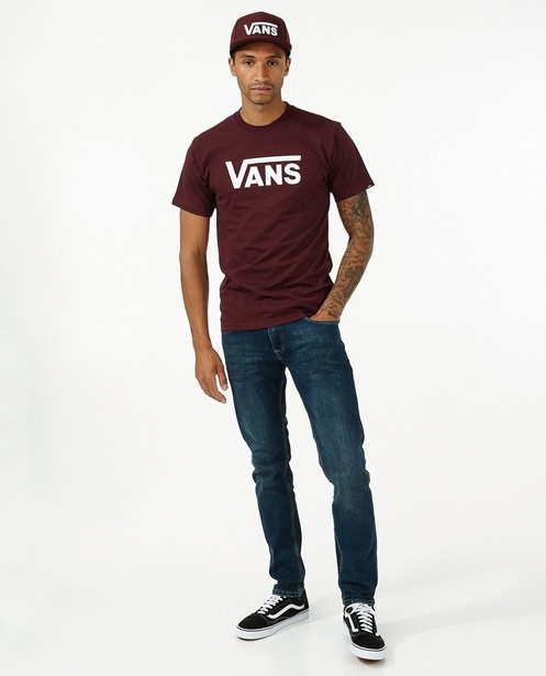T-shirt bordeaux à logo Vans - avec du stretch - Vans