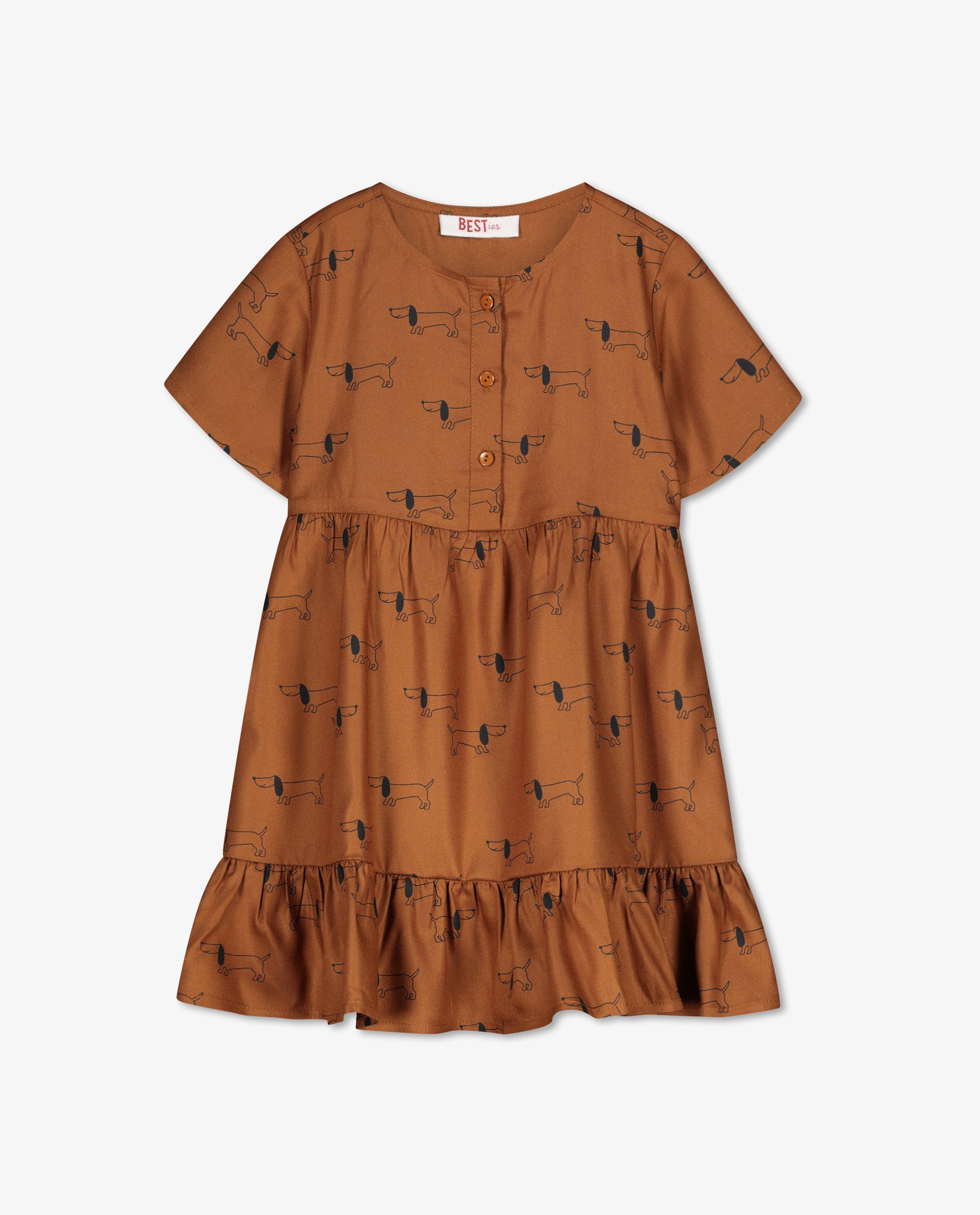 Kleedjes - Roze jurk met print BESTies