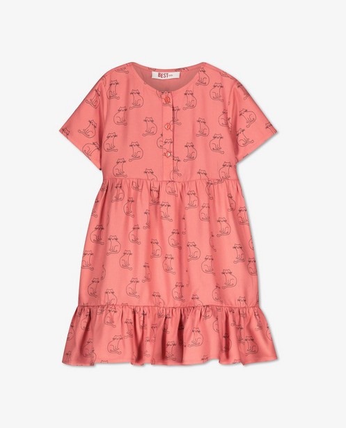 Kleedjes - Roze jurk met print BESTies