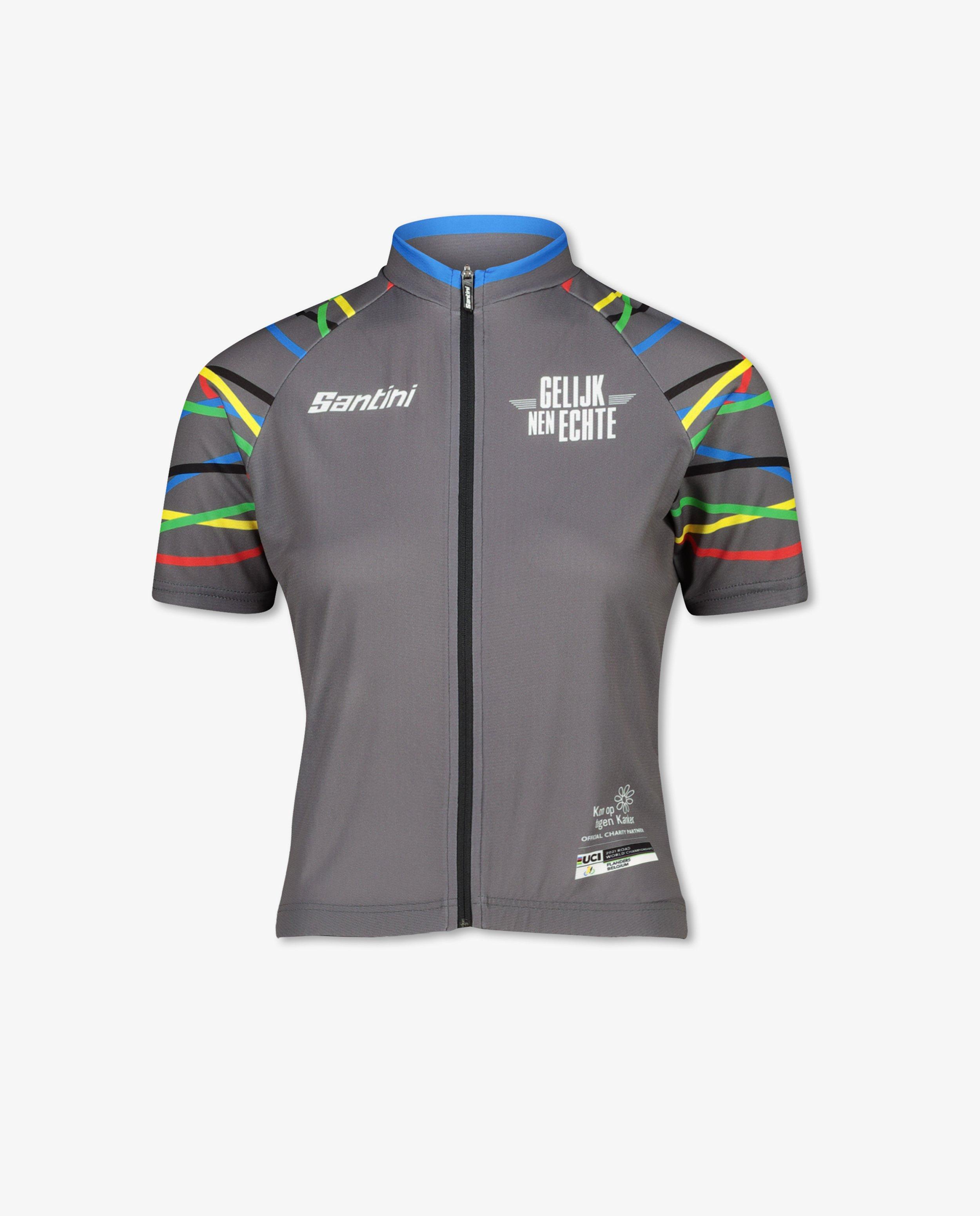 T-shirts - Grijs wielershirt voor dames Santini