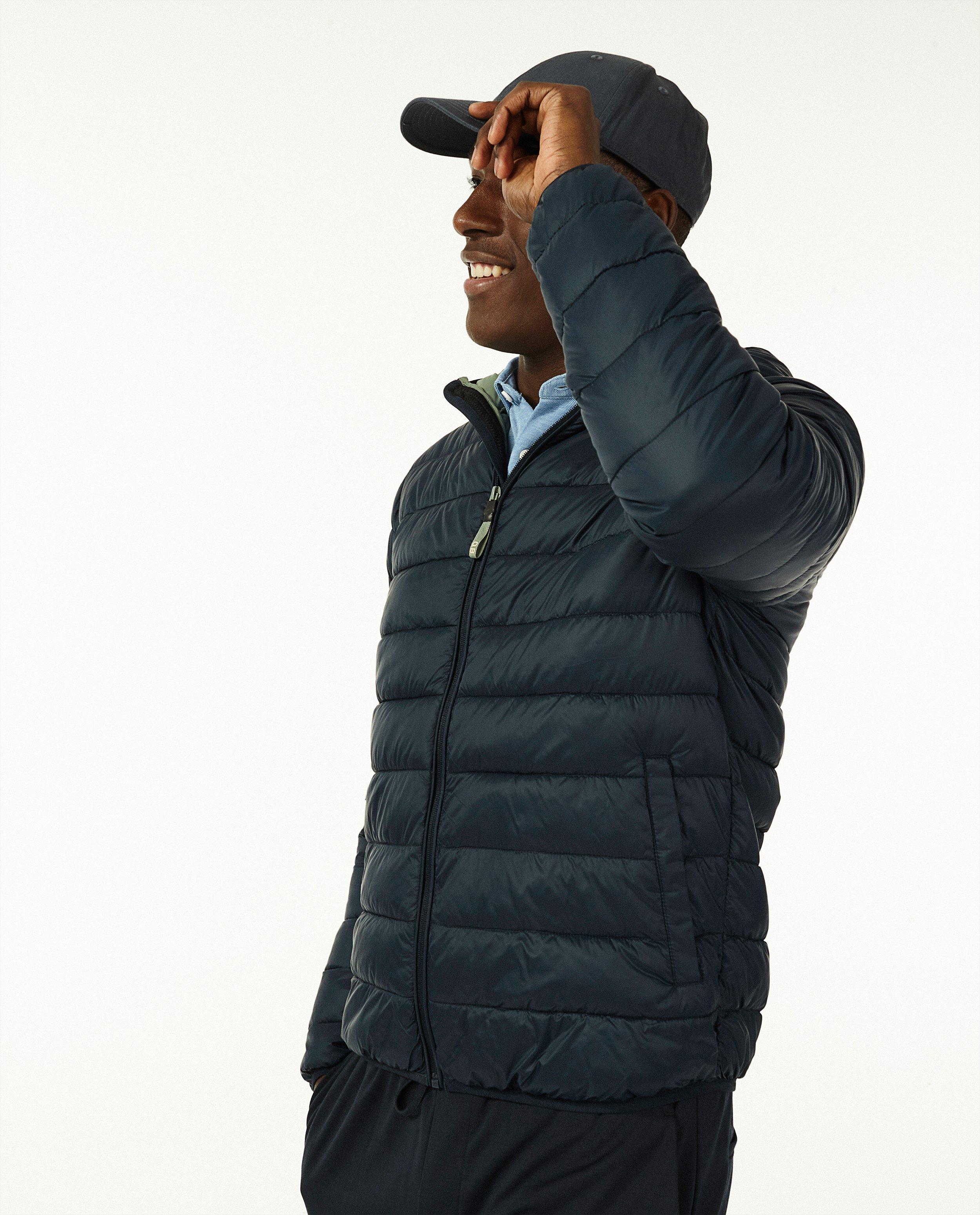 Veste vert foncé 100 % recyclée - en faux duvet - Quarterback