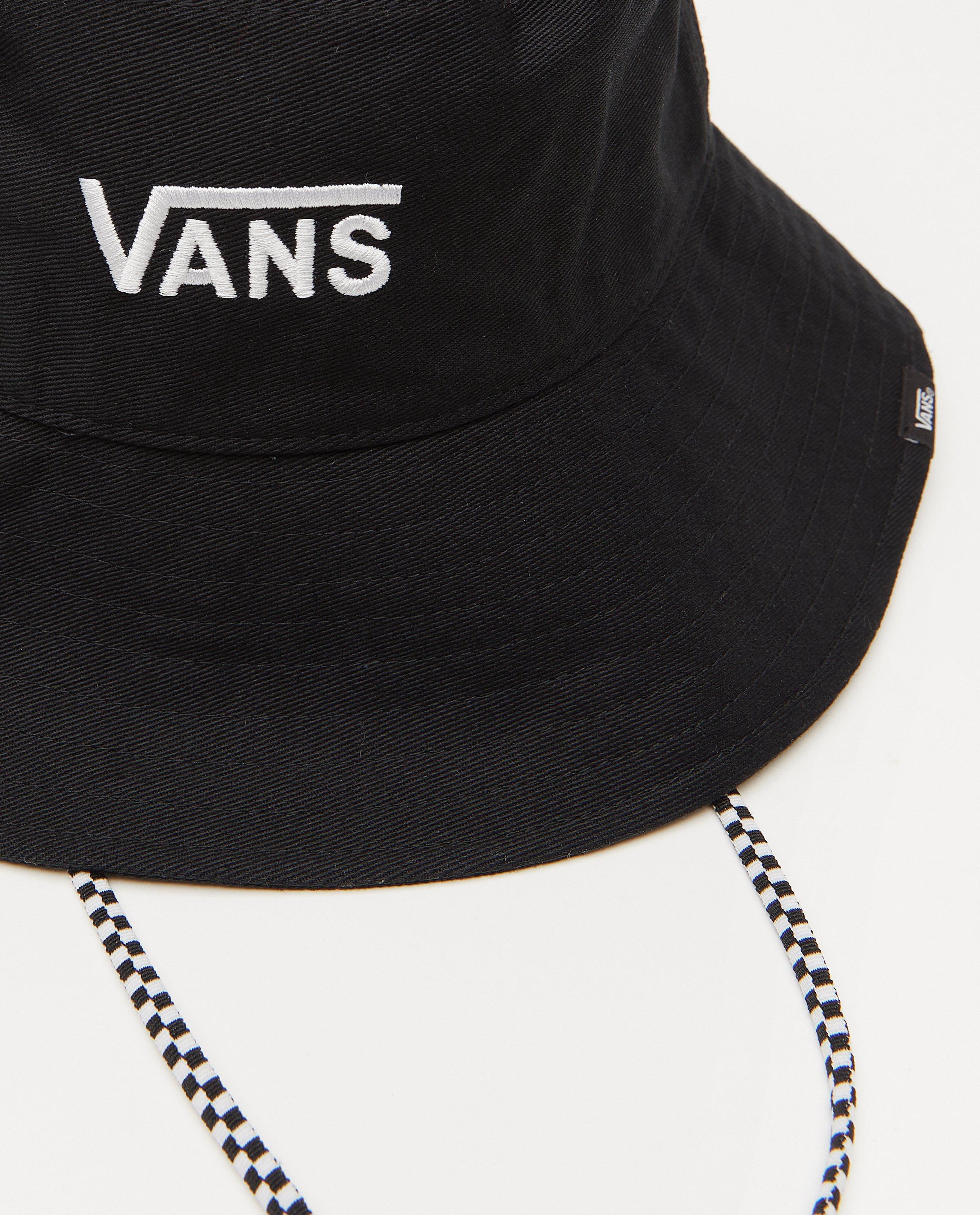 Bonneterie - Chapeau de pêcheur noir avec logo Vans