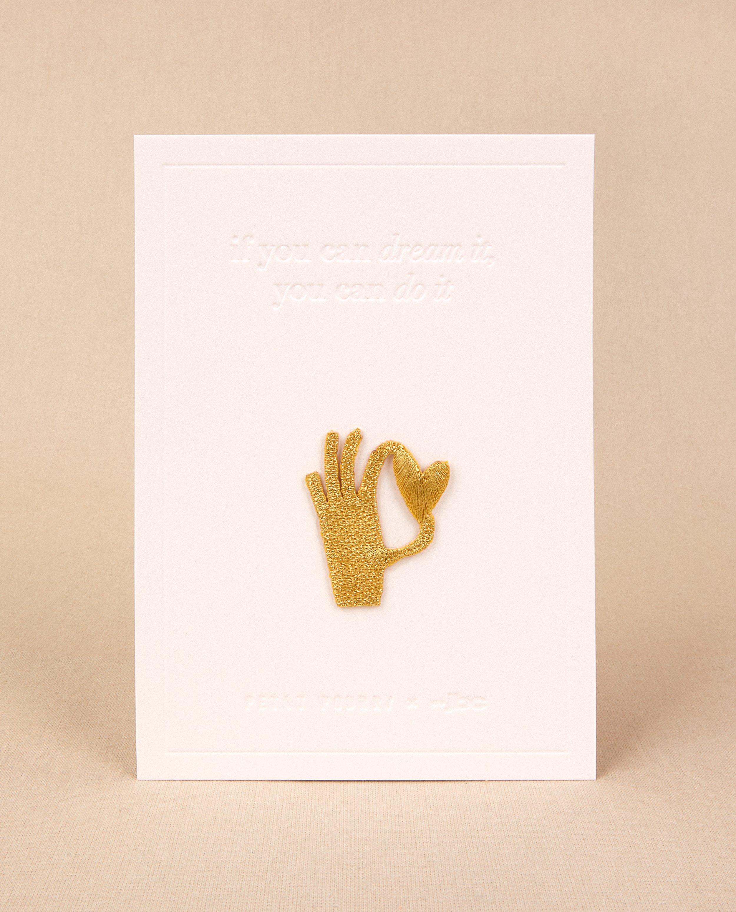 Strijkpatch met hand Petit Pourri - en hartje - Petit Pourri