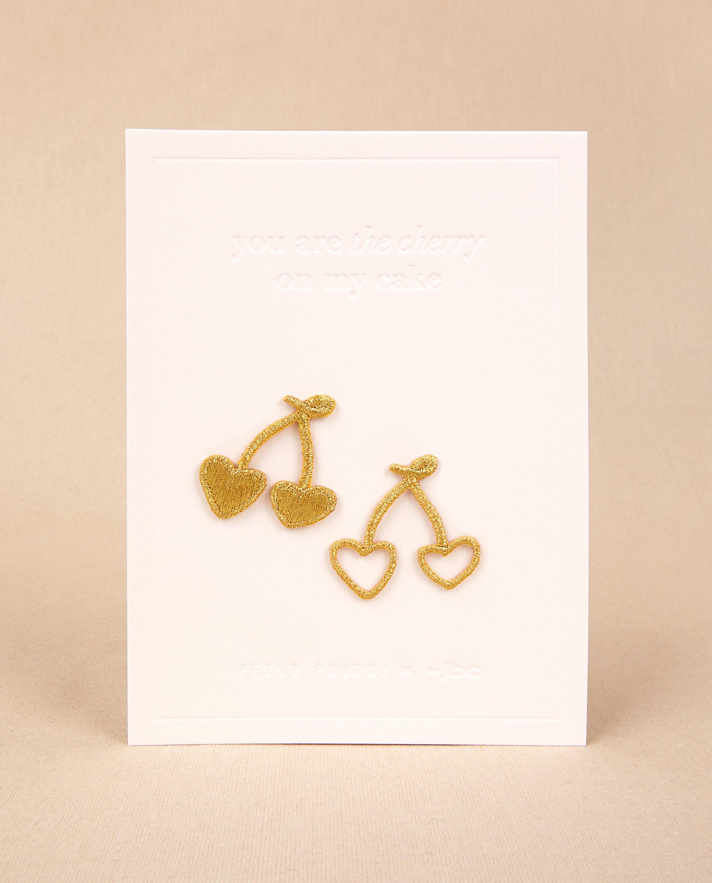 Set van 2 kers patches Petit Pourri - metaaldraad - Petit Pourri