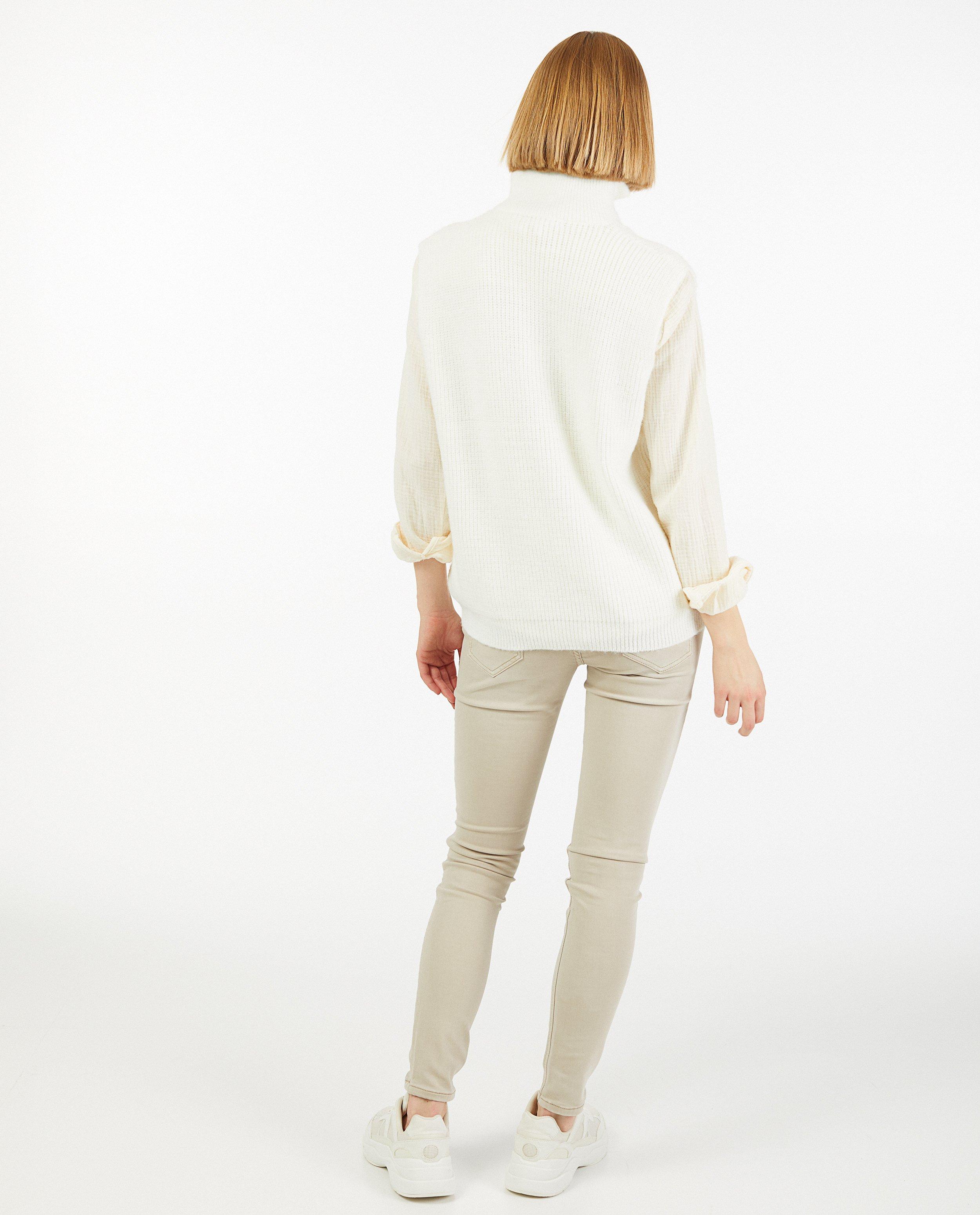 Truien - Witte debardeur met rits