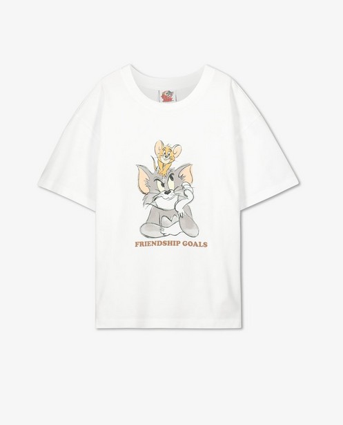 T-shirts - Wit T-shirt met Tom en Jerry-print
