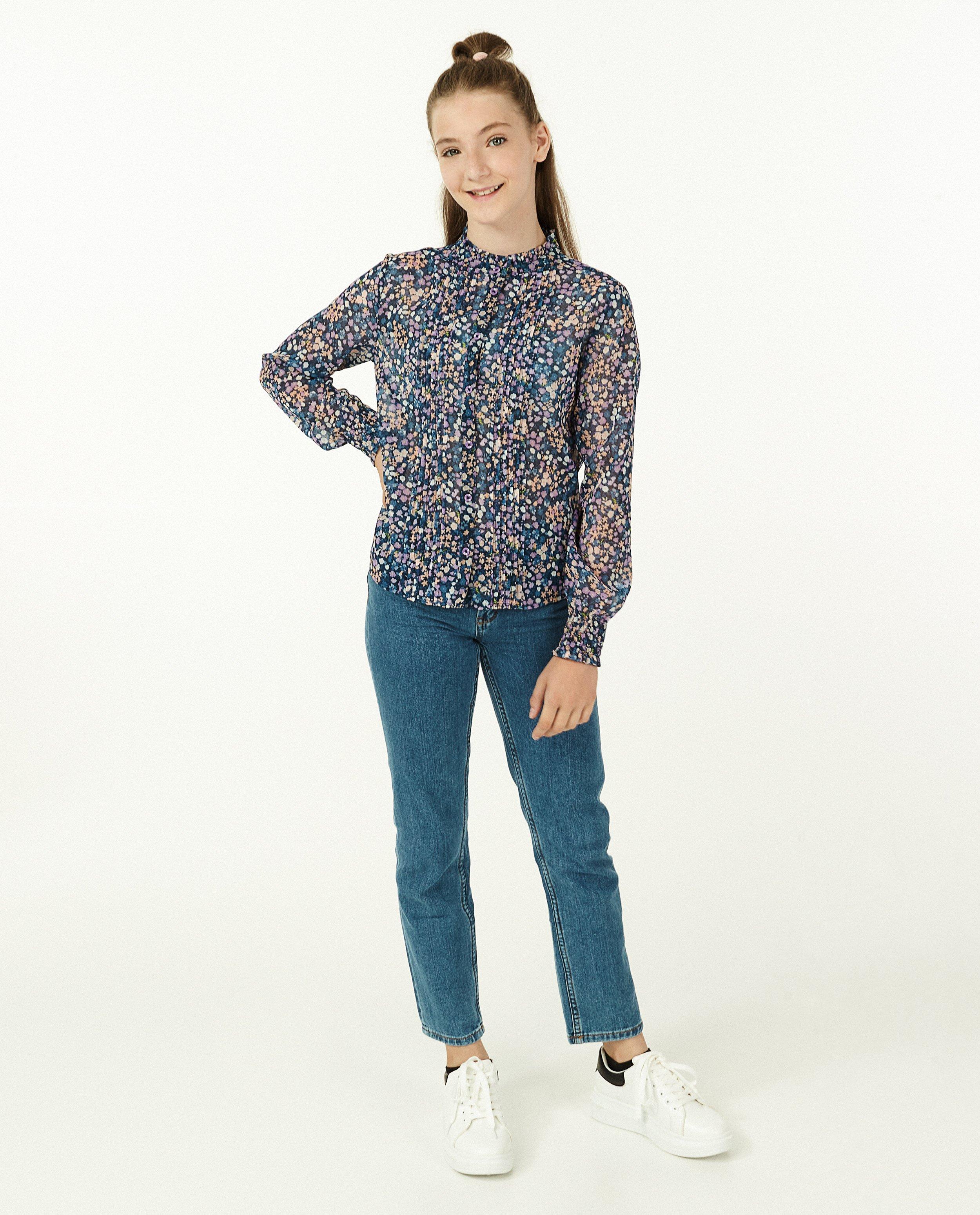 Blouse van gerecycleerd polyester - met bloemenprint - Fish & Chips