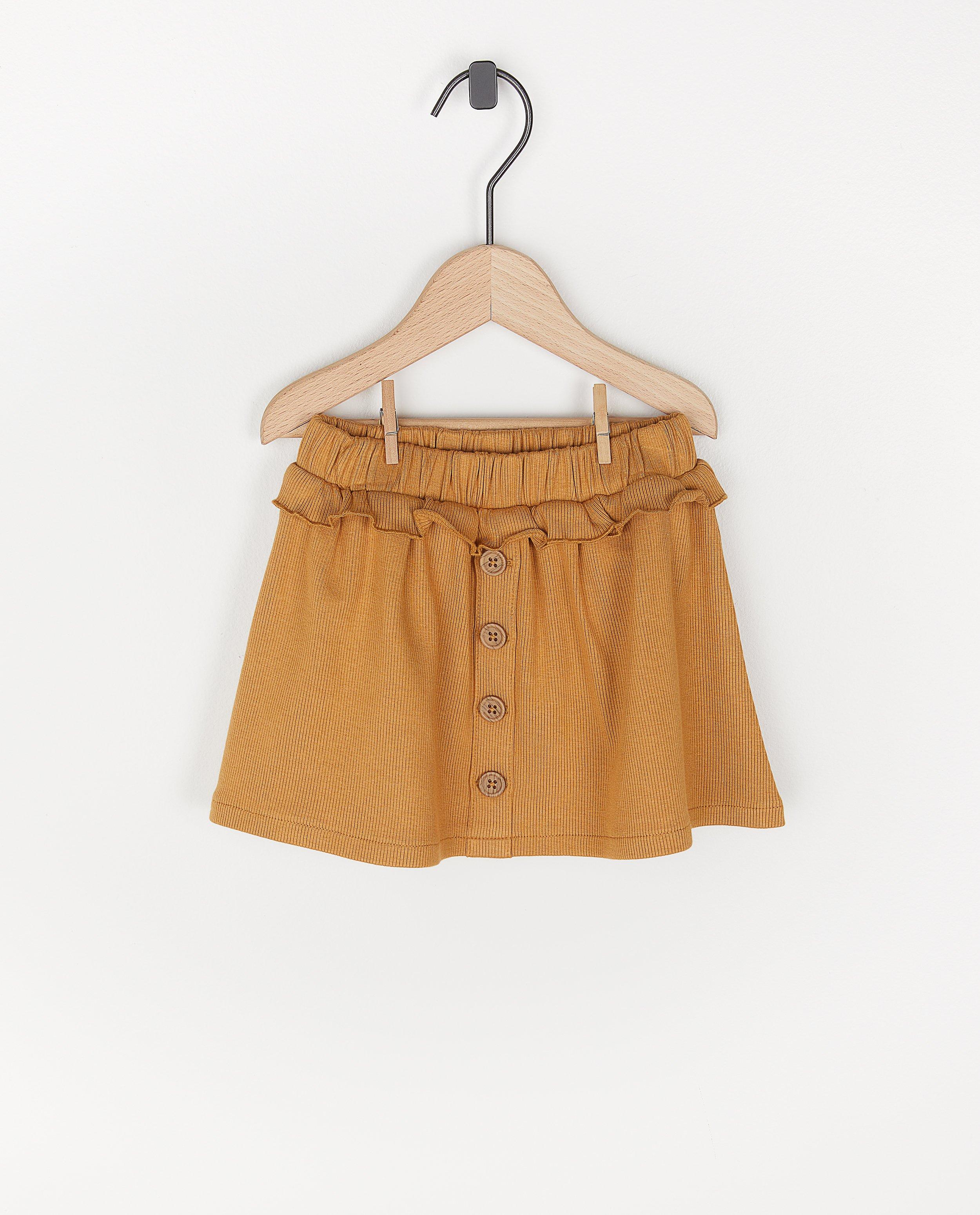 Camel rok met rib - null - Cuddles and Smiles