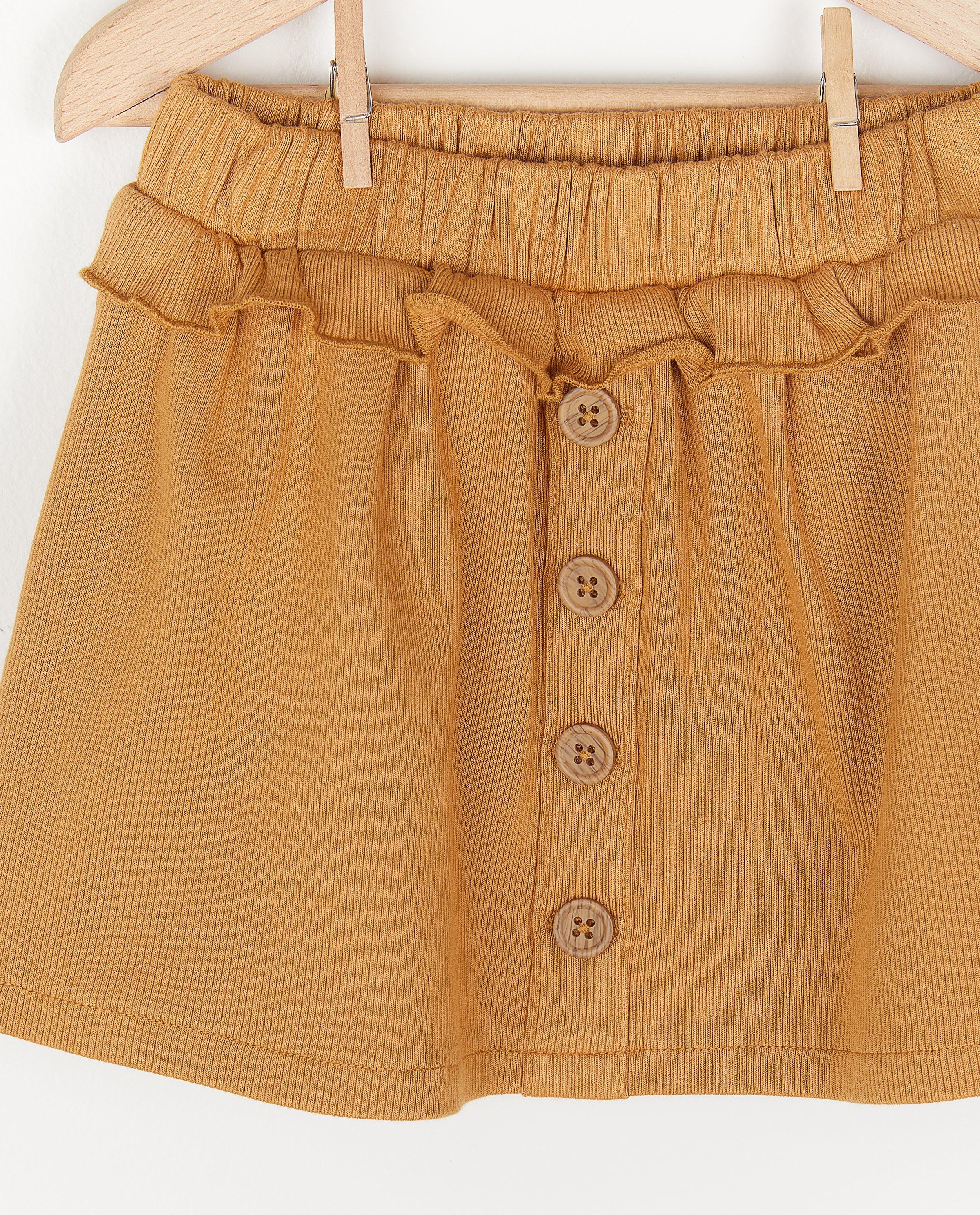 Rokken - Camel rok met rib