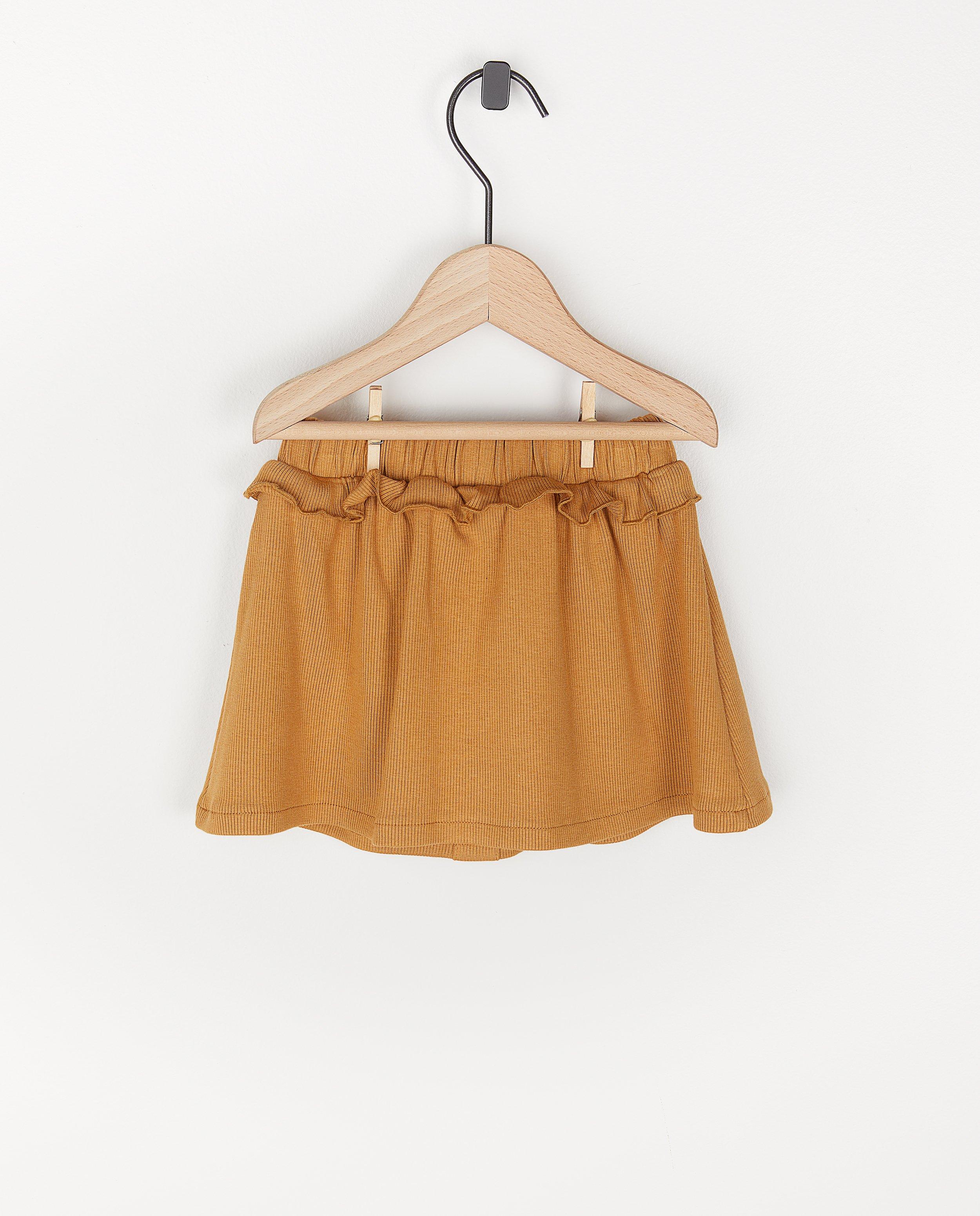 Rokken - Camel rok met rib