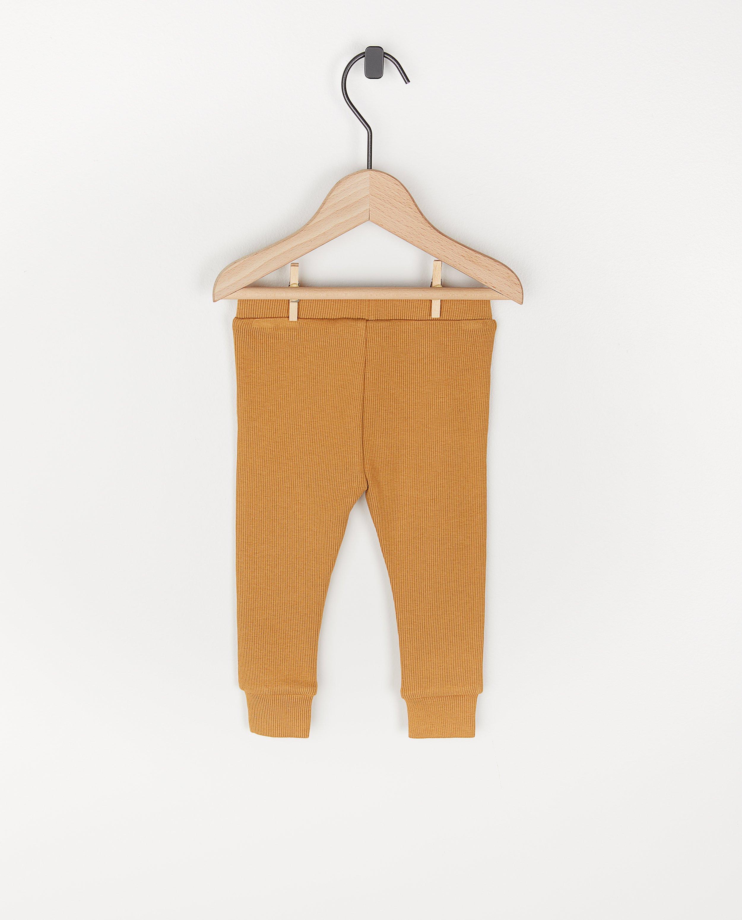 Leggings - Pantalon camel avec un nœud