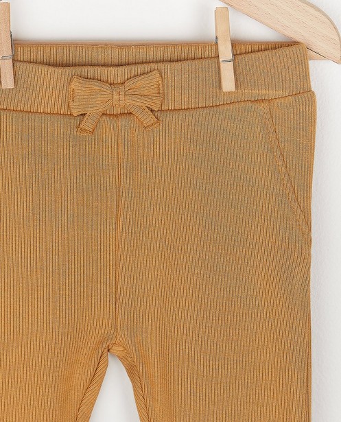 Leggings - Pantalon camel avec un nœud