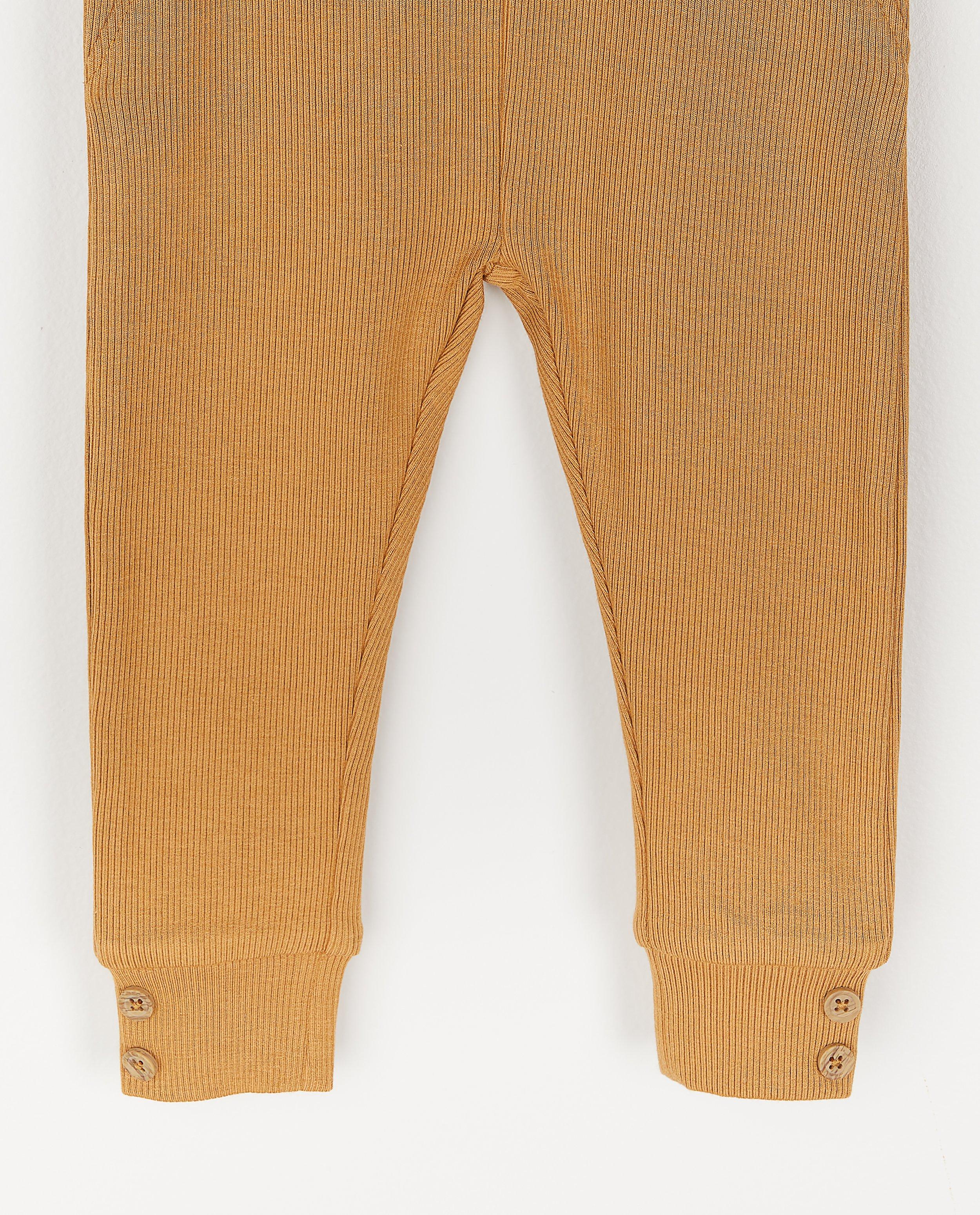 Leggings - Pantalon camel avec un nœud