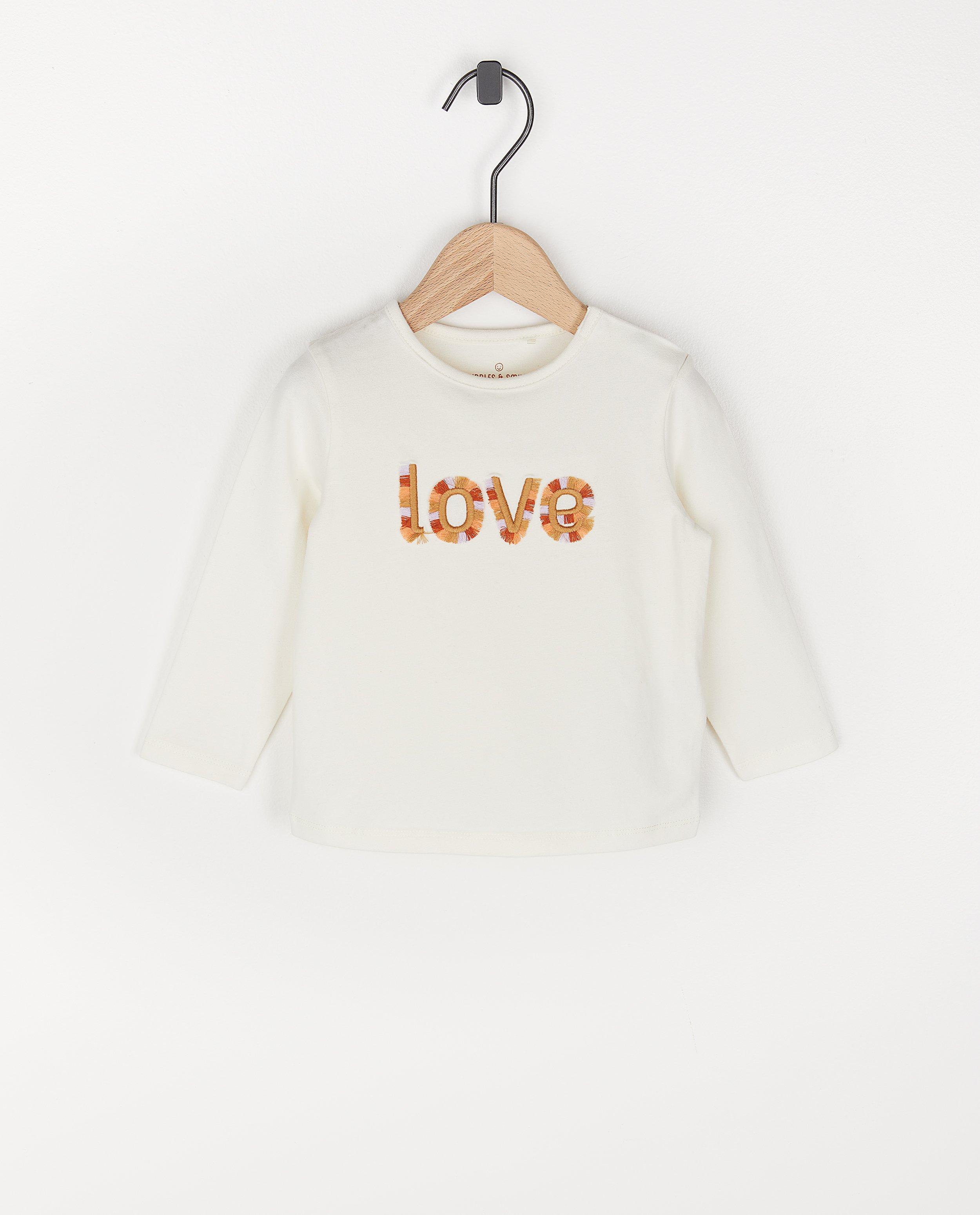 Biokatoenen longsleeve in offwhite - Product Detail - wit - afbeelding nummer 1