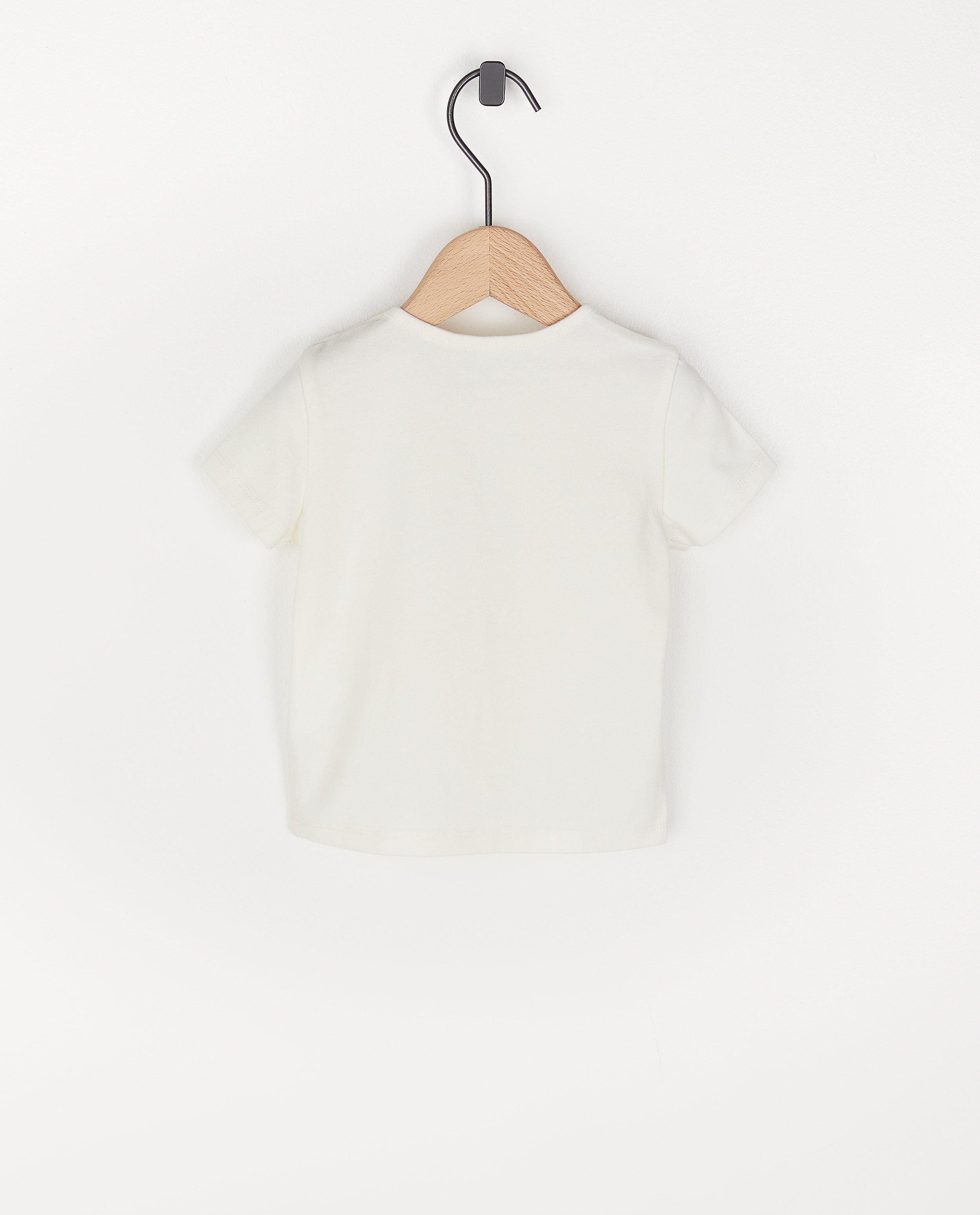 T-shirts - Biokatoenen T-shirtje met strikje