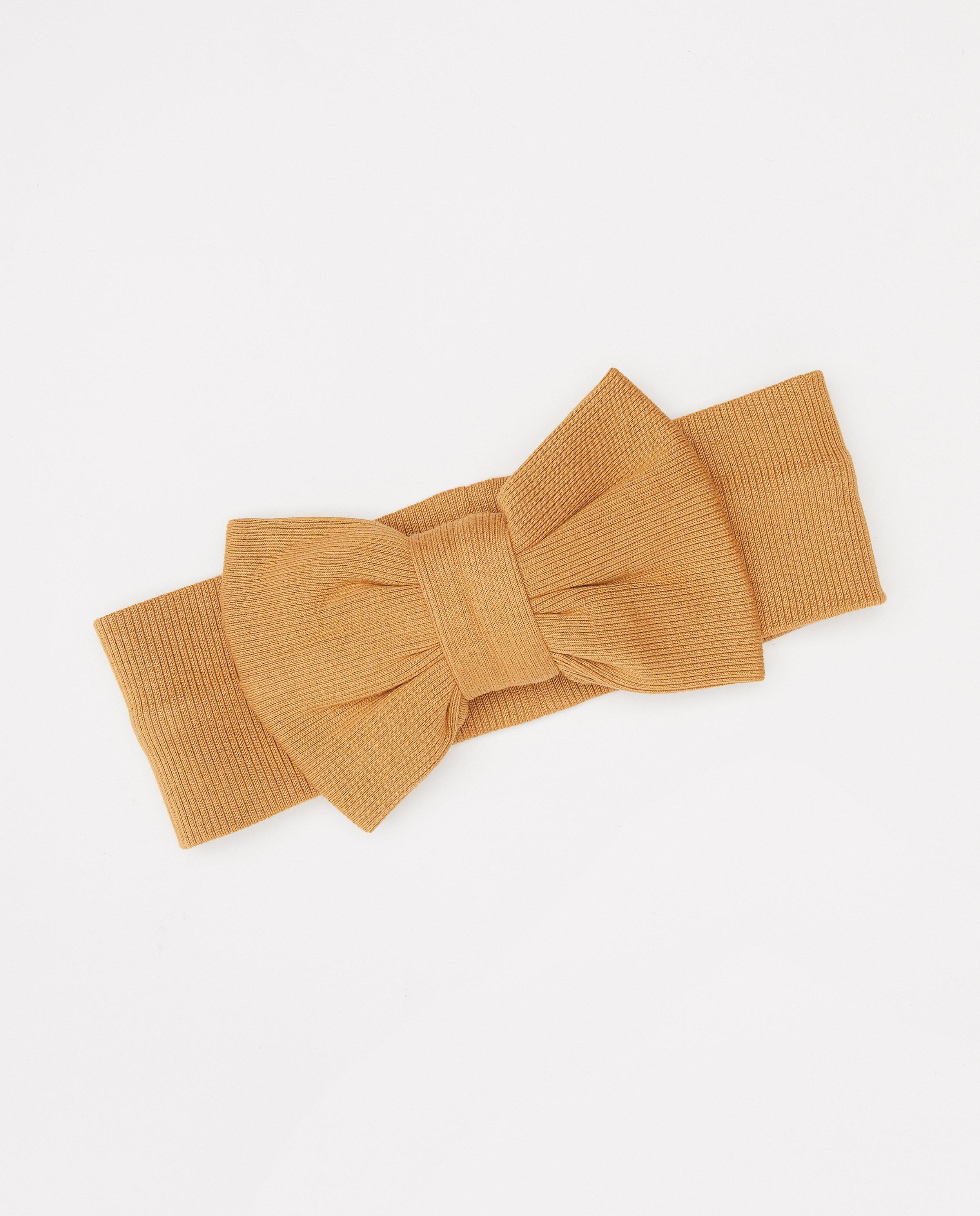 Bandeau camel avec nœud - et côtes - Cuddles and Smiles