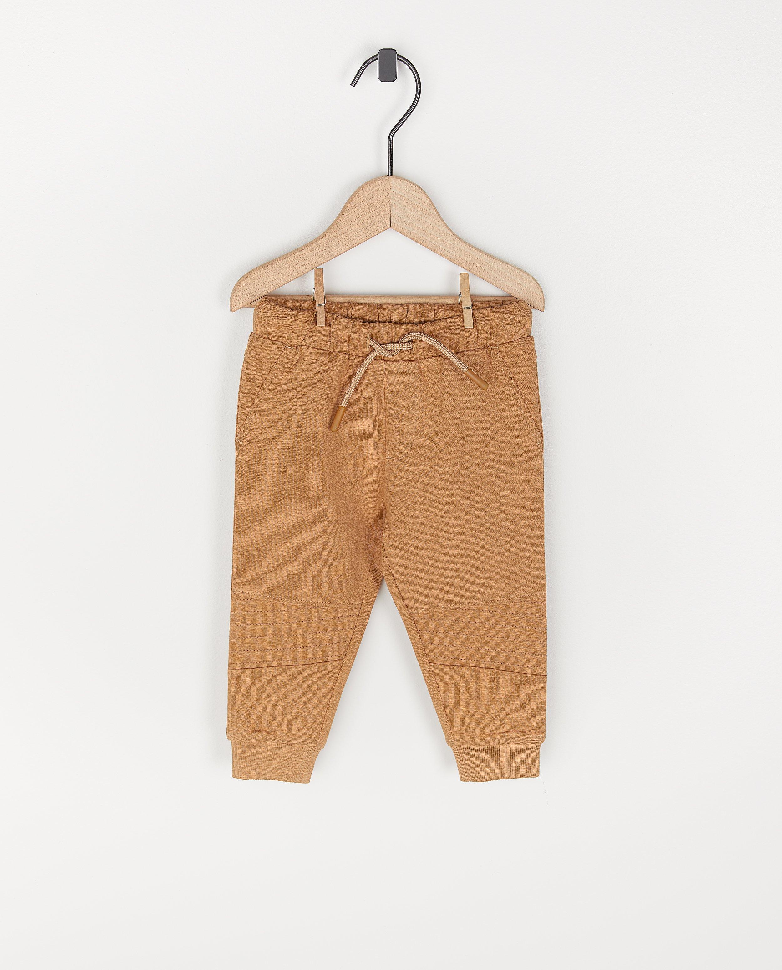 Jogger beige en coton bio - avec du stretch - Cuddles and Smiles