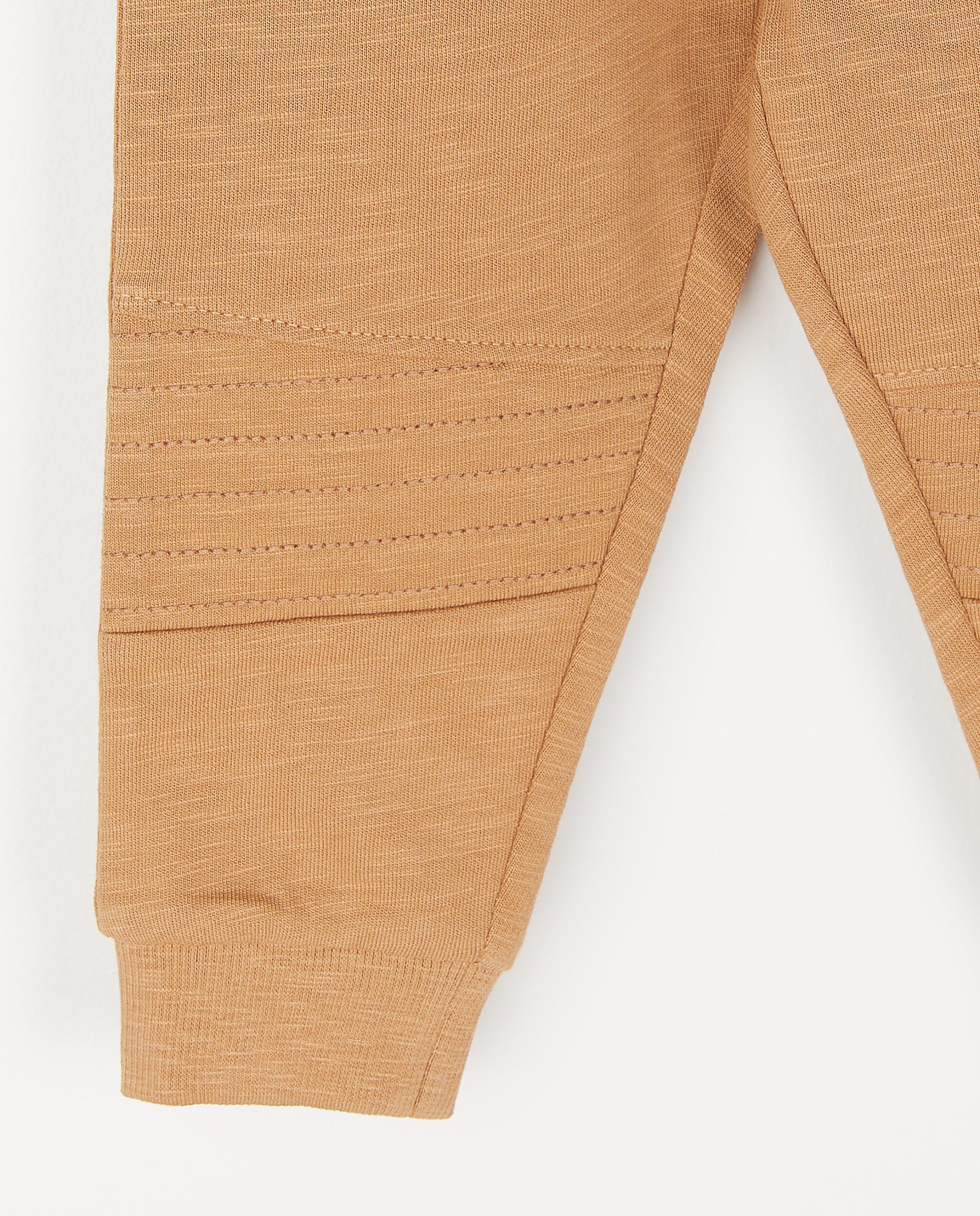 Pantalons - Jogger beige en coton bio