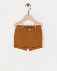 Cognac short met microprint - allover - Cuddles and Smiles