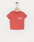 T-shirt rose à inscription BESTies - avec du stretch - Besties