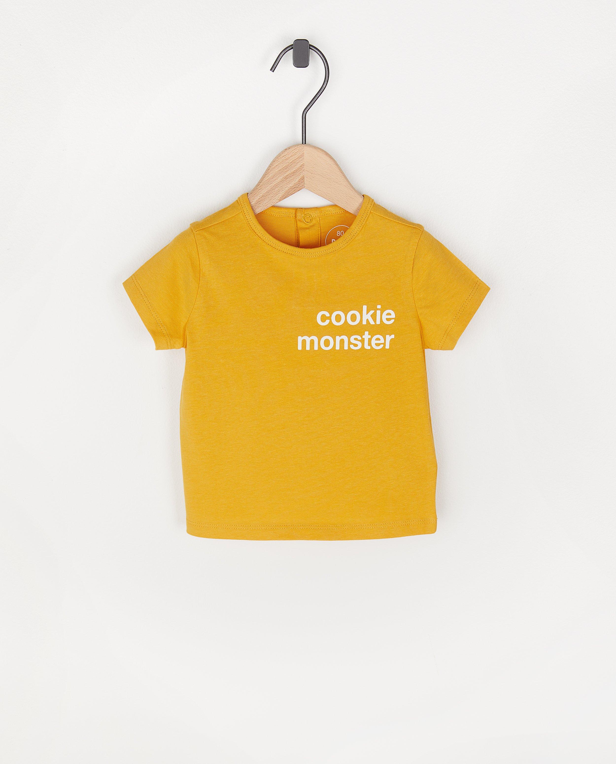 Geel T-shirt met opschrift BESTies - stretch - Besties