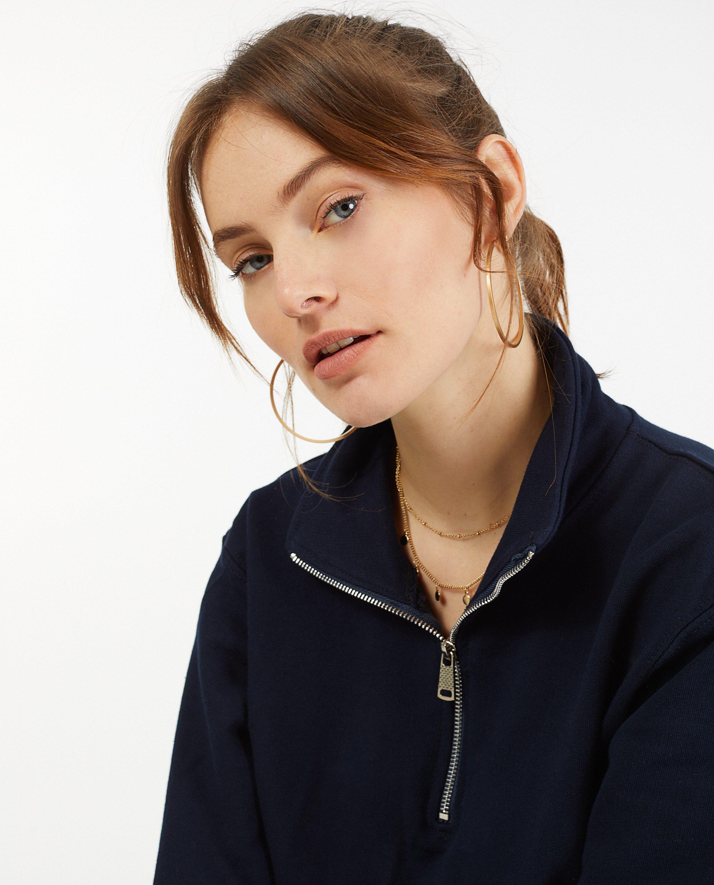 Top molletonné avec fermeture à glissière Ella Italia - stretch - Ella Italia