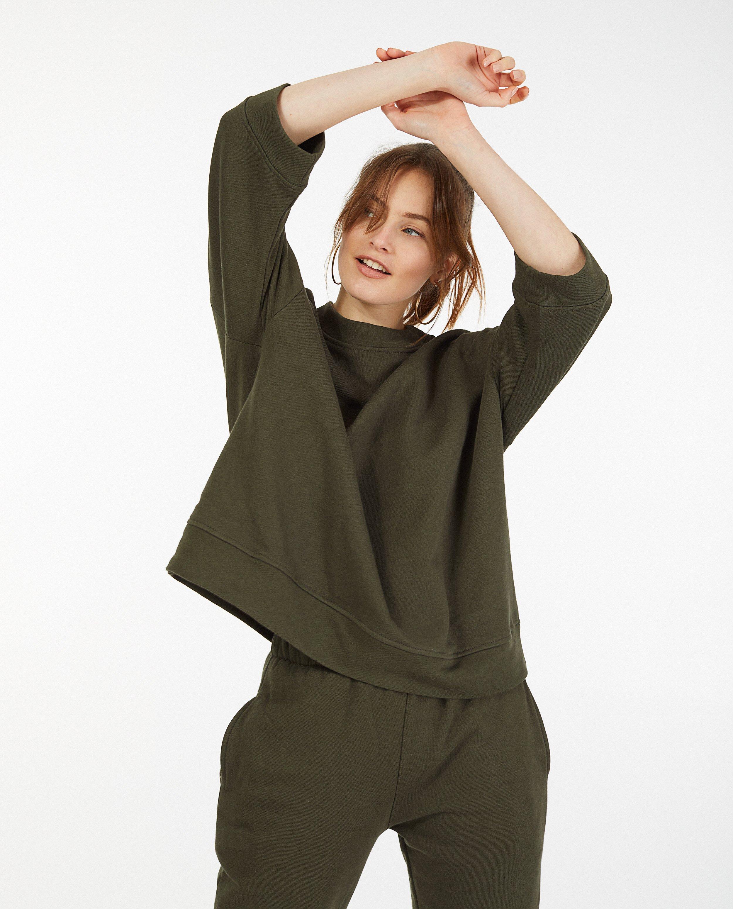 Sweat kaki Ella Italia - coupe ample - Ella Italia