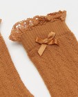 Chaussettes - Mi-bas bruns avec nœud