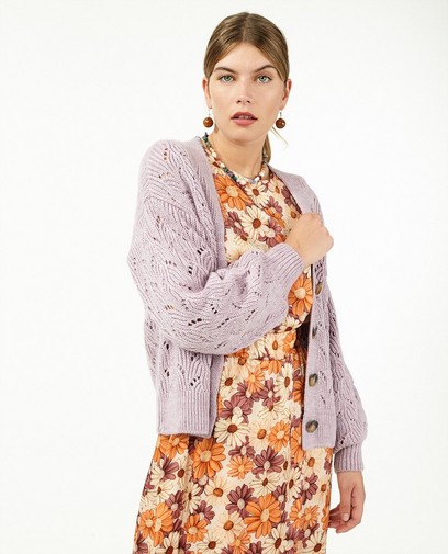 Lila cardigan met ajour Pieces Lila cardigan met ajour Pieces