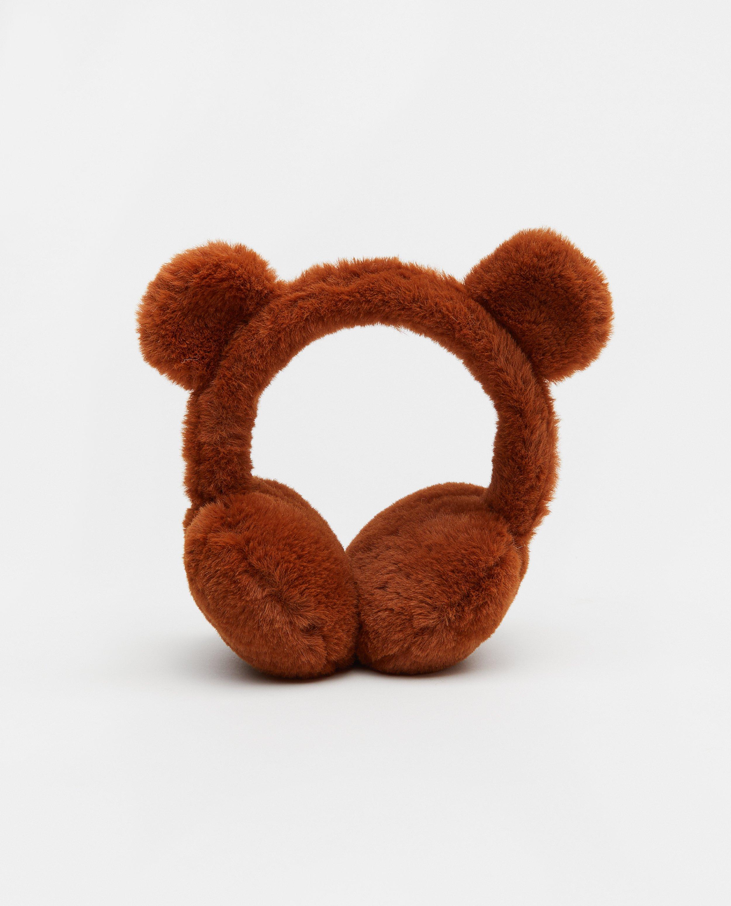 Bruine oorwarmers met oortjes - Product Detail - rood - afbeelding nummer 1